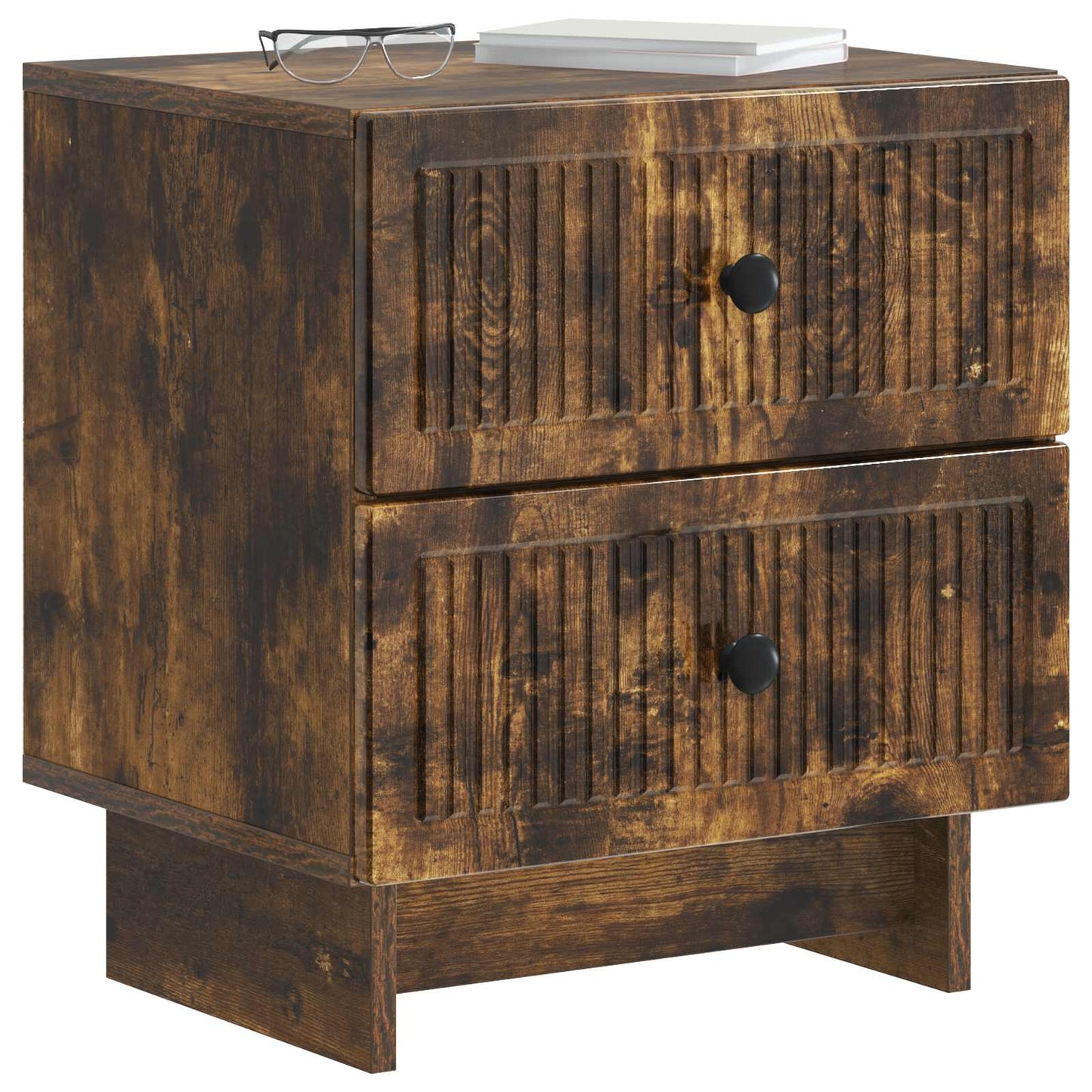 Nattbordskap Røkt Eik 43 x 34,5 x 47,5 cm Konstruert tre