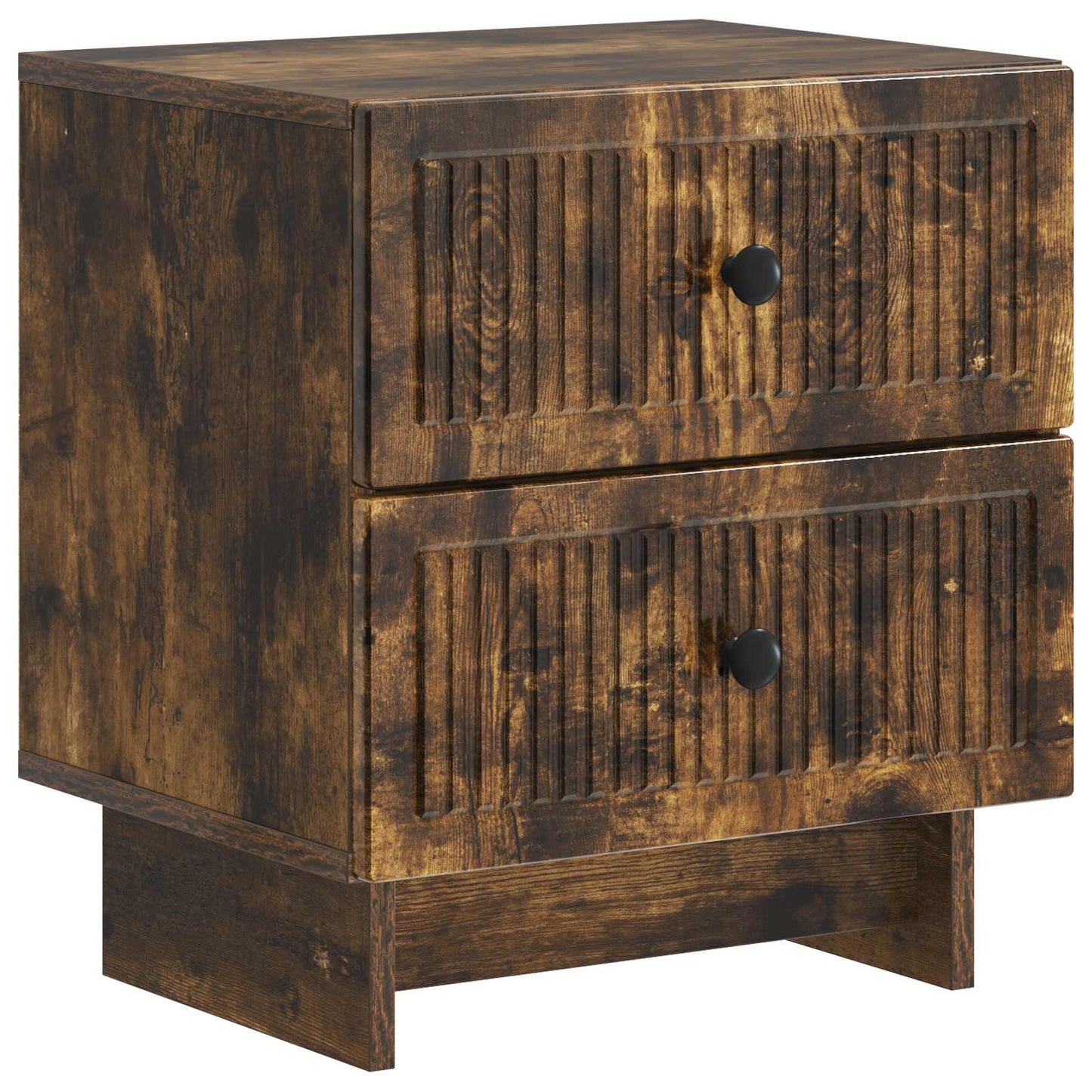 Nattbordskap 2 pcs Røkt Eik 43 x 34,5 x 47,5 cm Konstruert tre