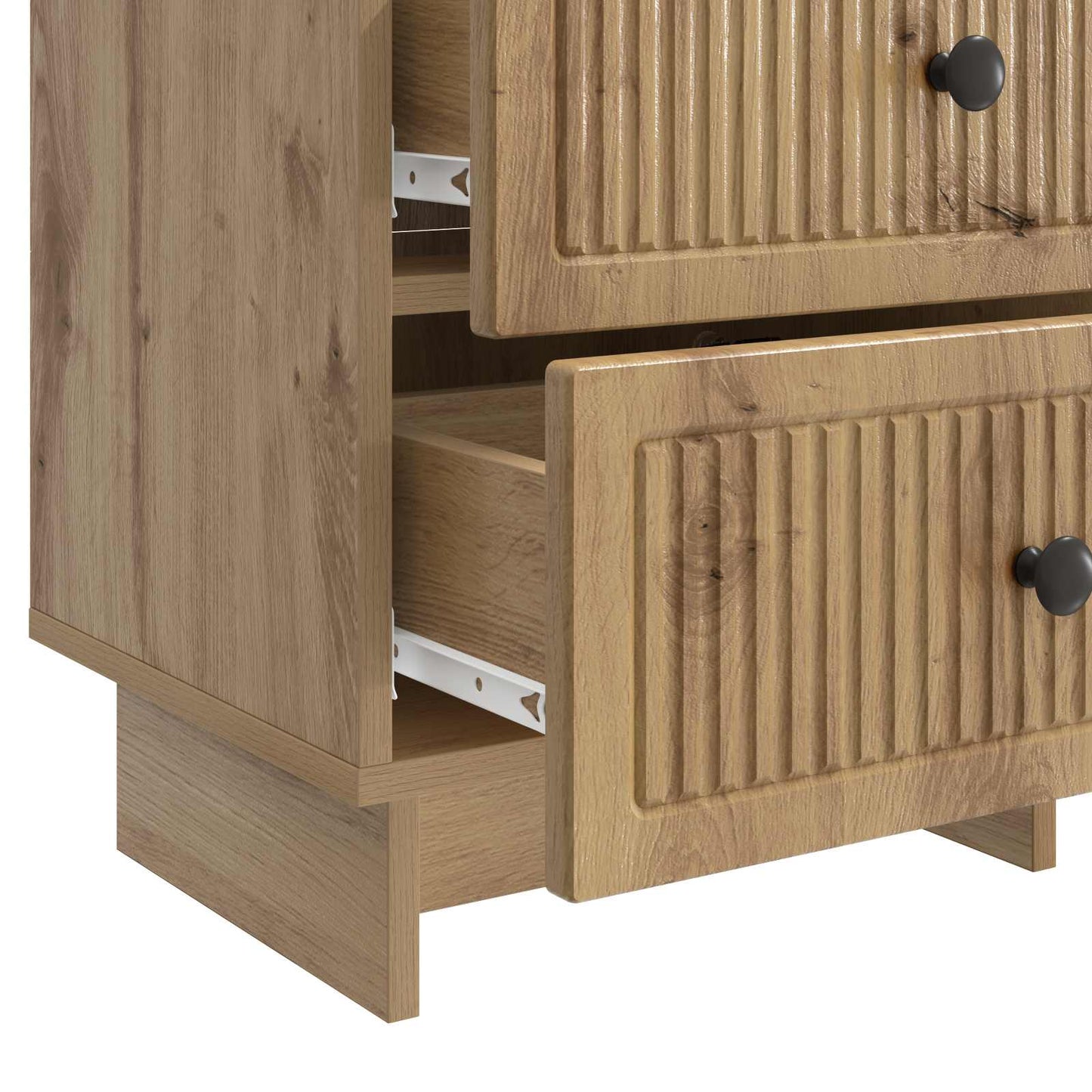 Nattbordskap med skuff 2 pcs Artisan eik 43 x 34,5 x 47,5 cm