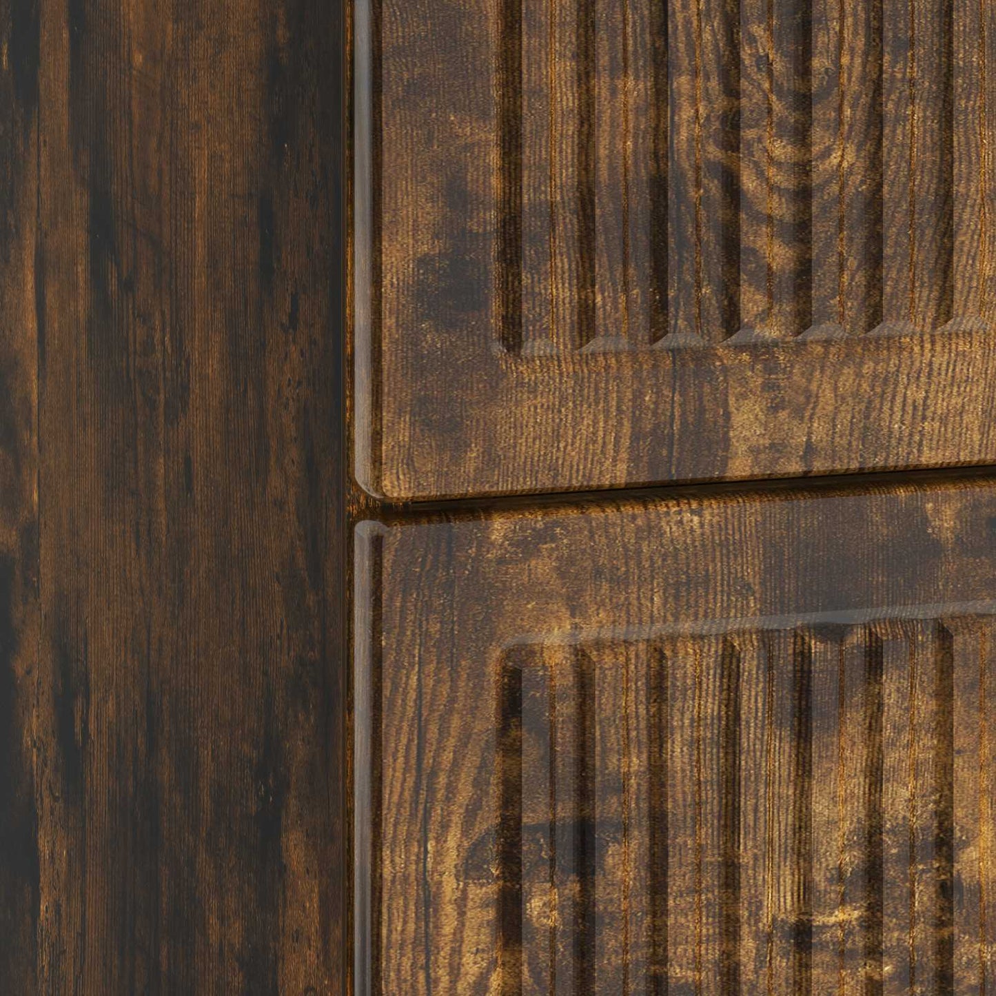 Nattbordskap Røkt Eik 62 x 34,5 x 47,5 cm Konstruert tre