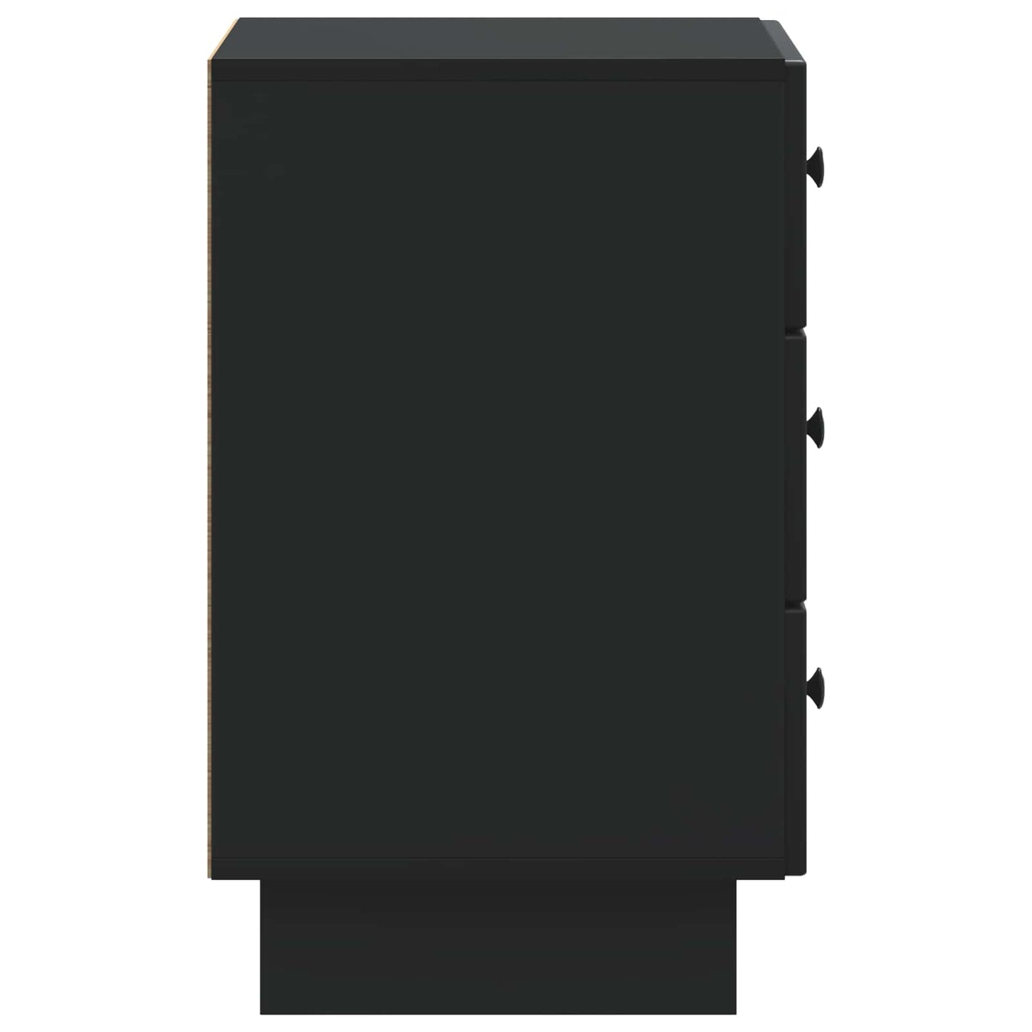 Nattbordskap med skuff Svart 43 x 41 x 66,5 cm Konstruert tre