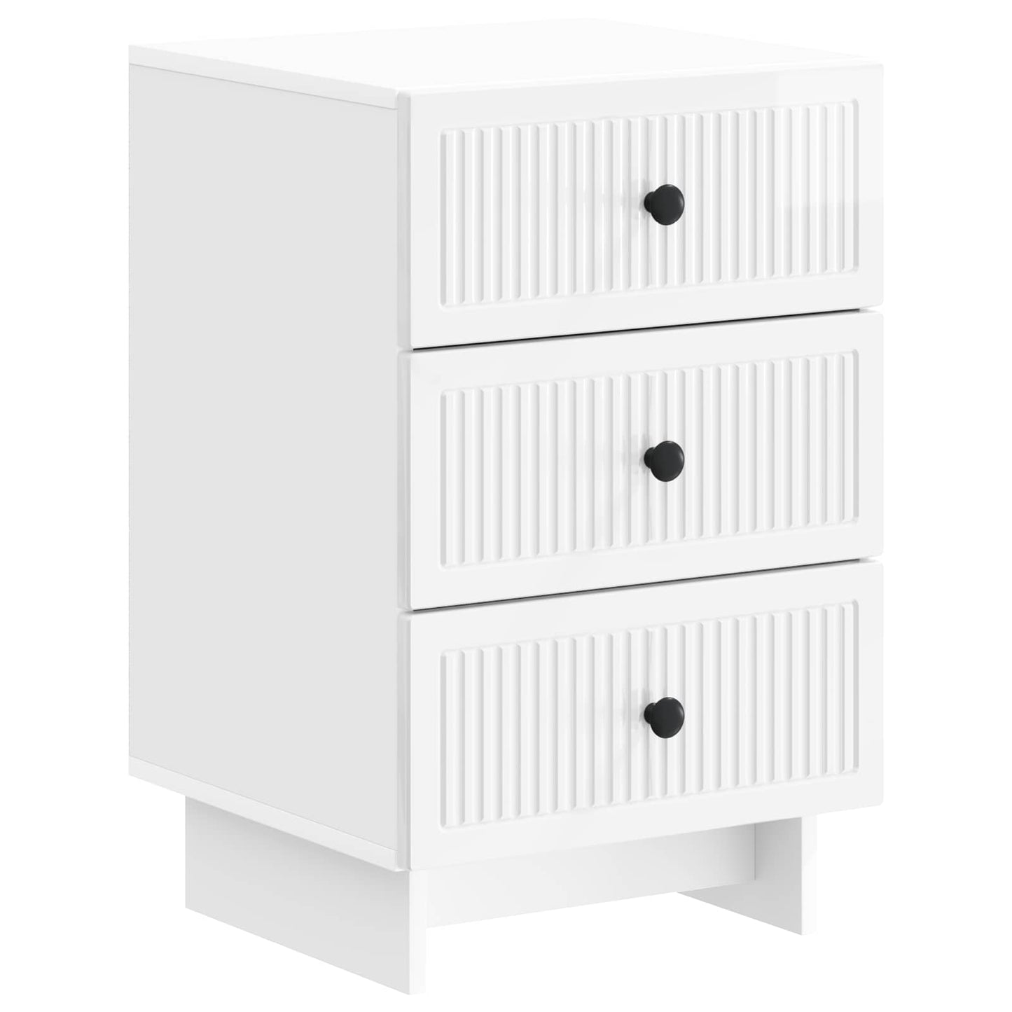 Nattbordskap Høgglans hvit 43 x 41 x 66,5 cm Konstruert tre