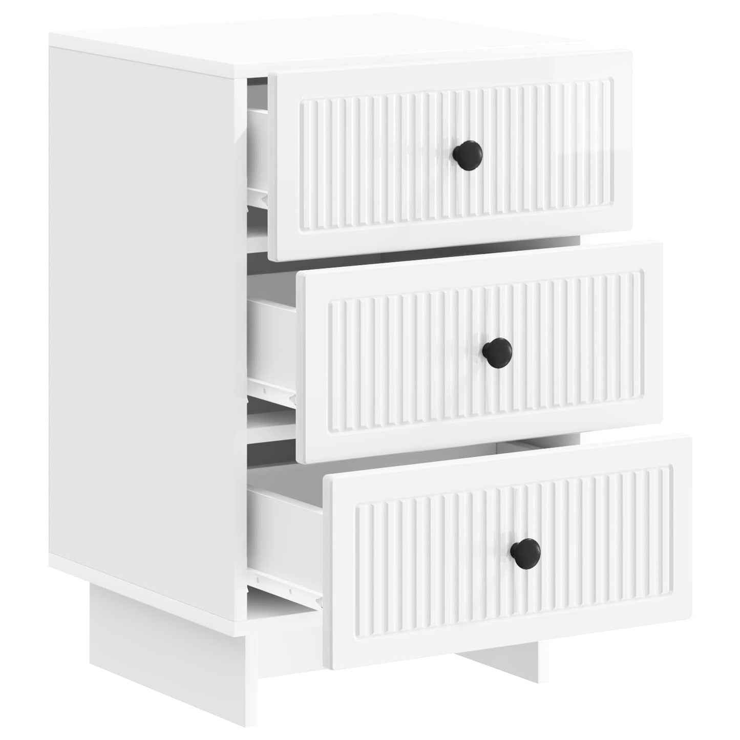Nattbordskap Høgglans hvit 43 x 41 x 66,5 cm Konstruert tre