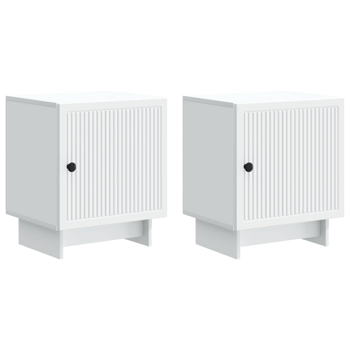 Nattbordskap 2 pcs Hvit 43 x 34,5 x 50 cm Konstruert tre