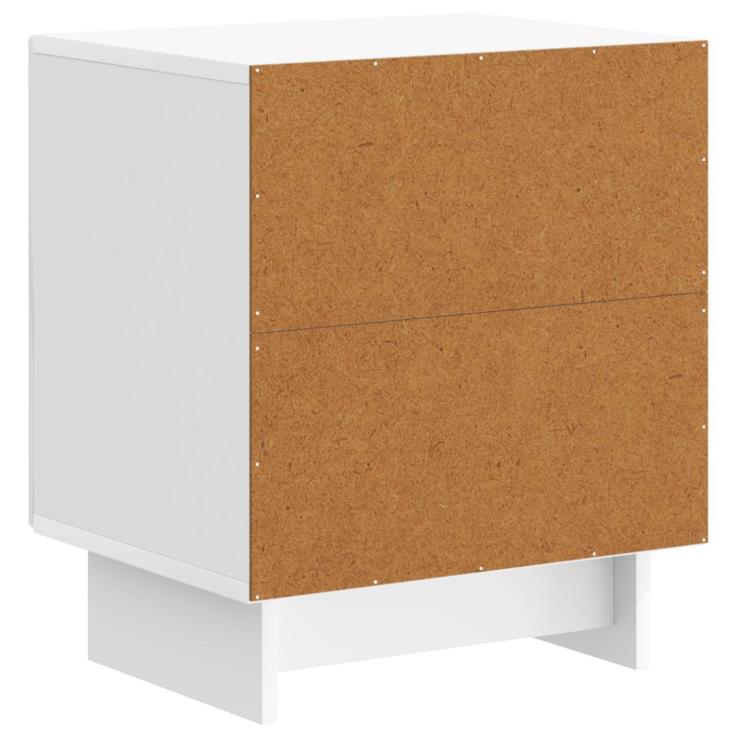 Nattbordskap 2 pcs Høgglans hvit 43 x 34,5 x 50 cm