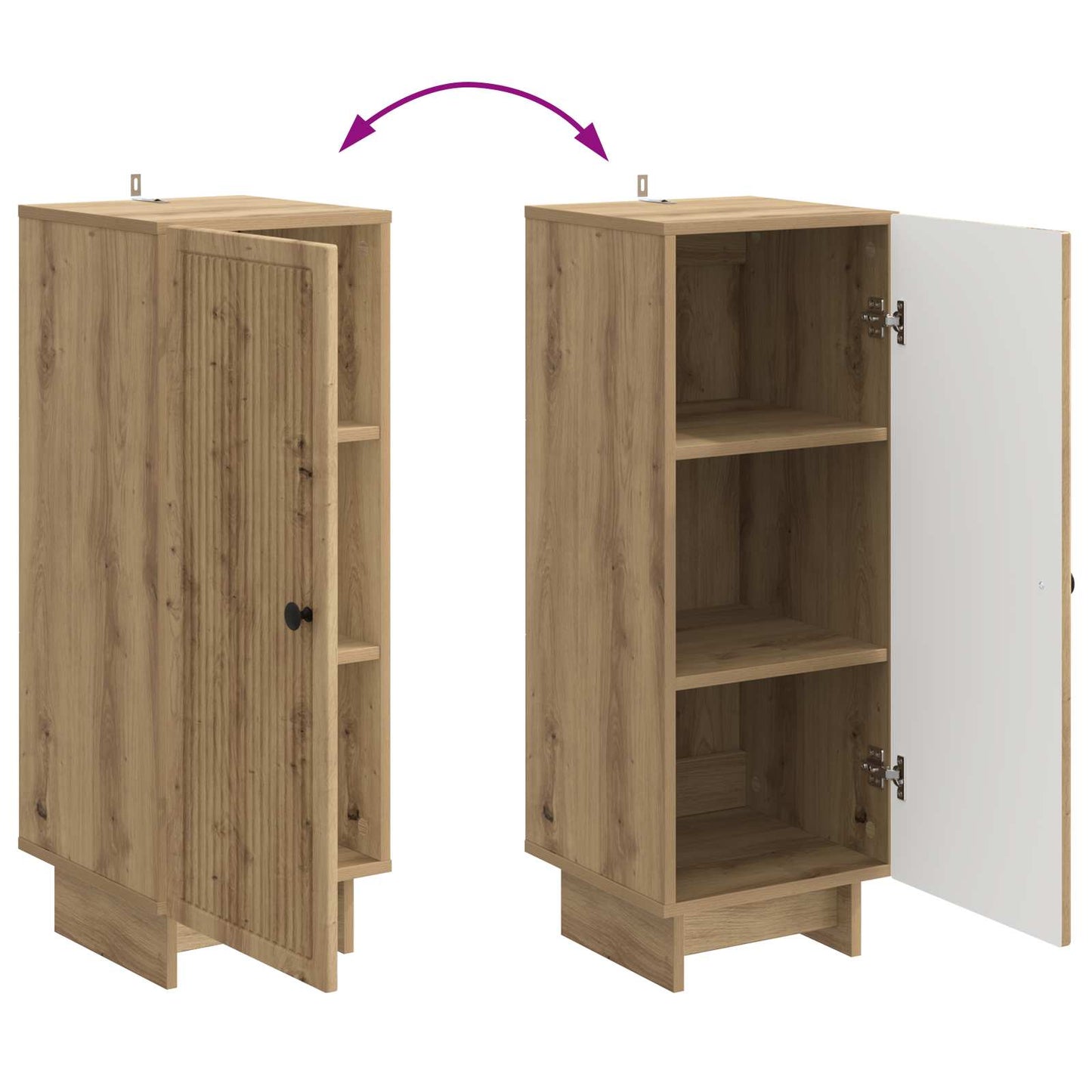 Serviesskap Artisan eik 33 x 34,5 x 90 cm Konstruert tre