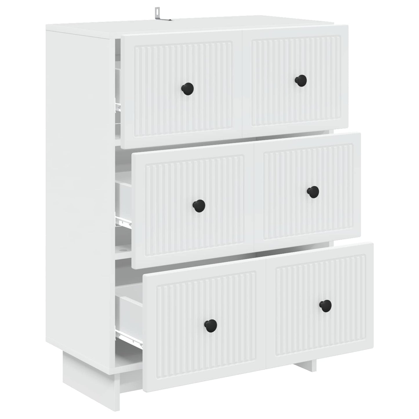 Skuffeskap Hvit 66 x 34,5 x 90 cm Konstruert tre