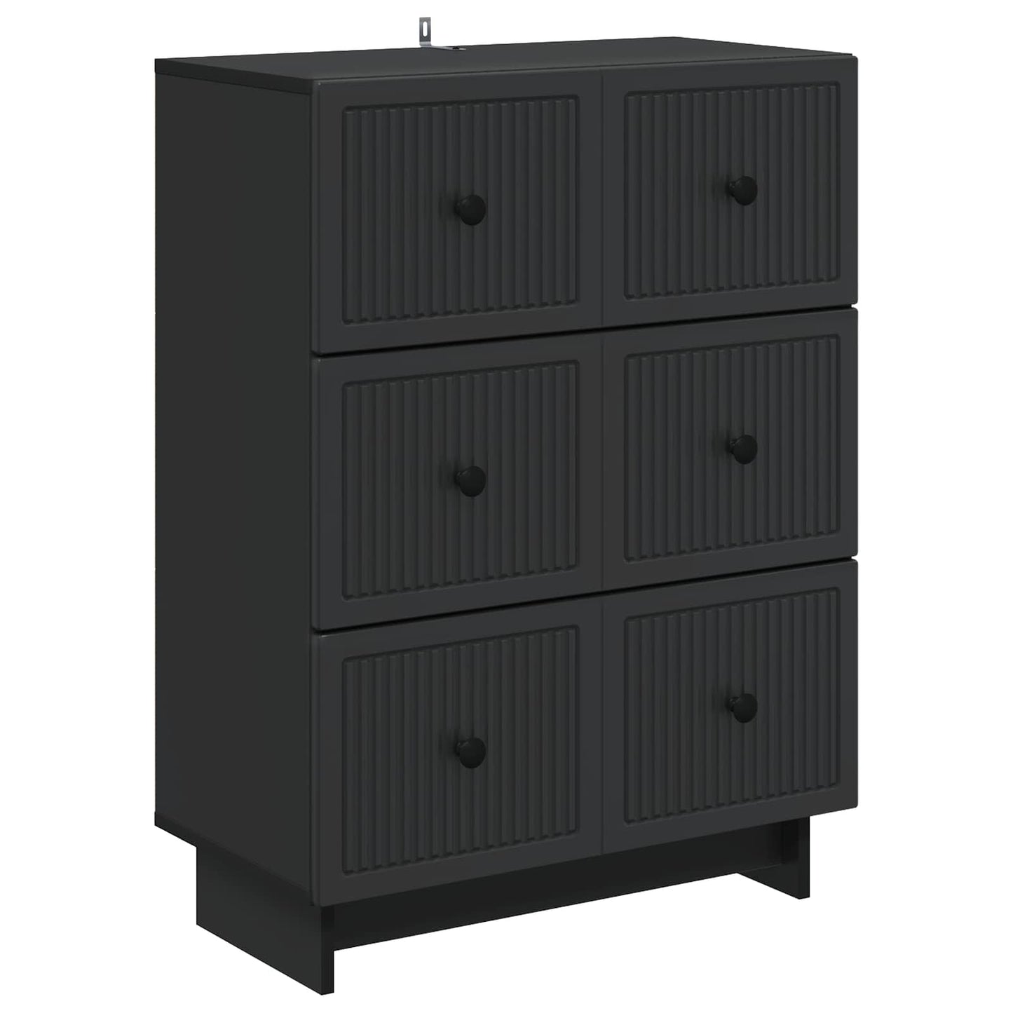 Skuffeskap Svart 66 x 34,5 x 90 cm Konstruert tre