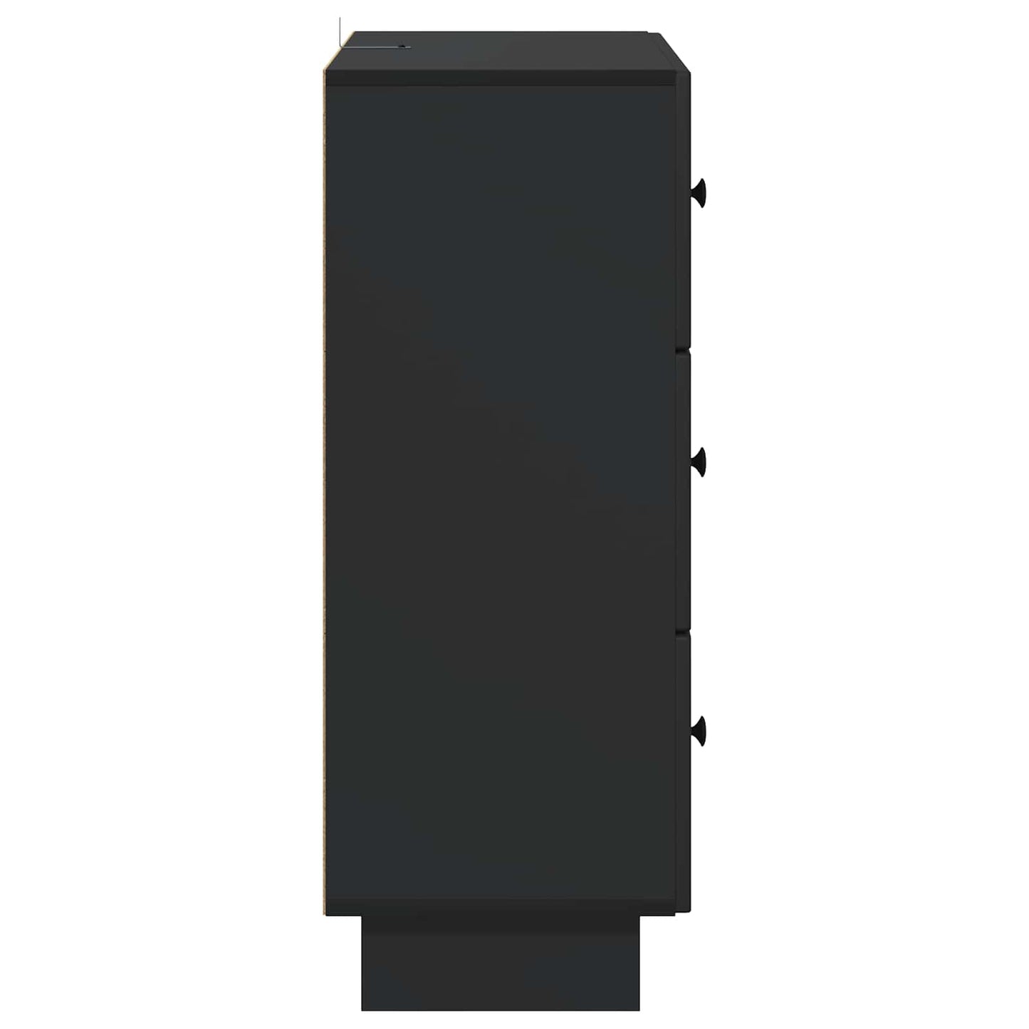 Skuffeskap Svart 66 x 34,5 x 90 cm Konstruert tre