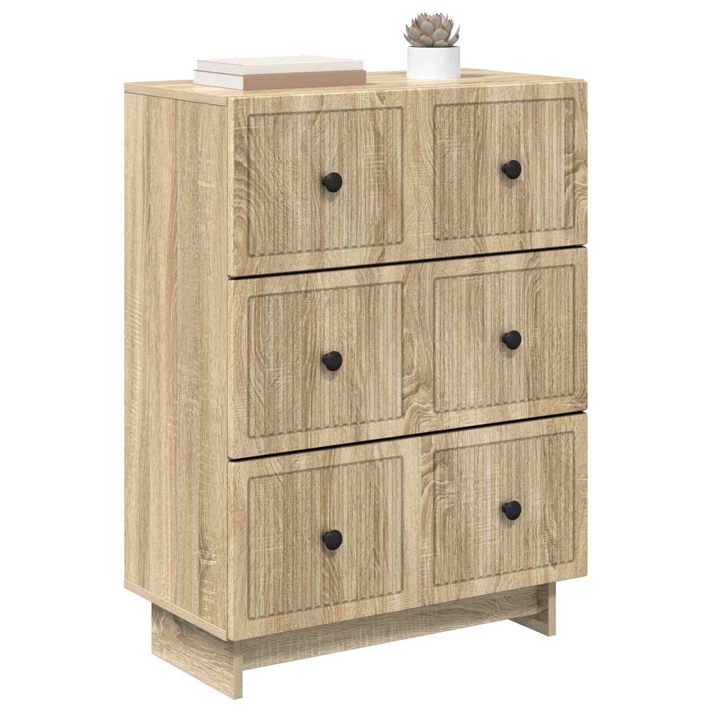 Skuffeskap Sonoma eik 66 x 34,5 x 90 cm Konstruert tre