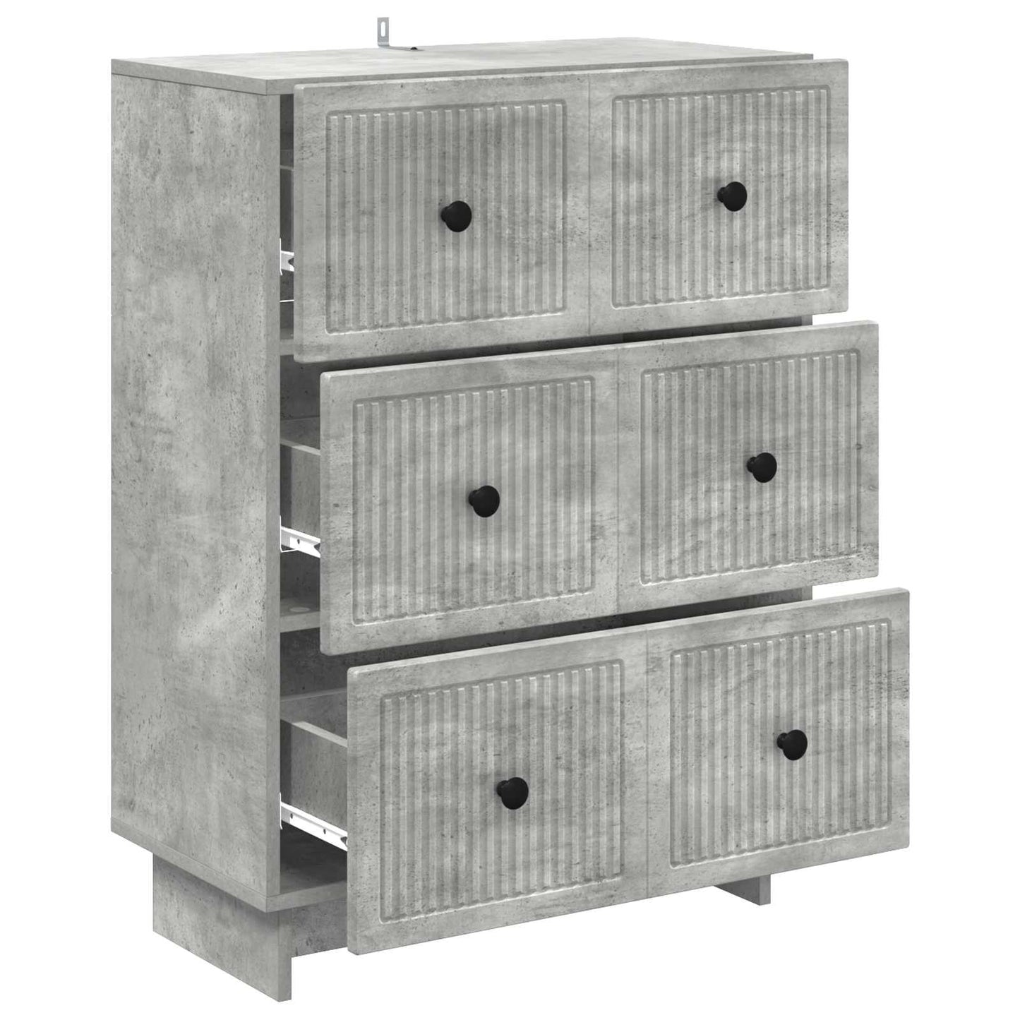 Skuffeskap Betonggrå 66 x 34,5 x 90 cm Konstruert tre