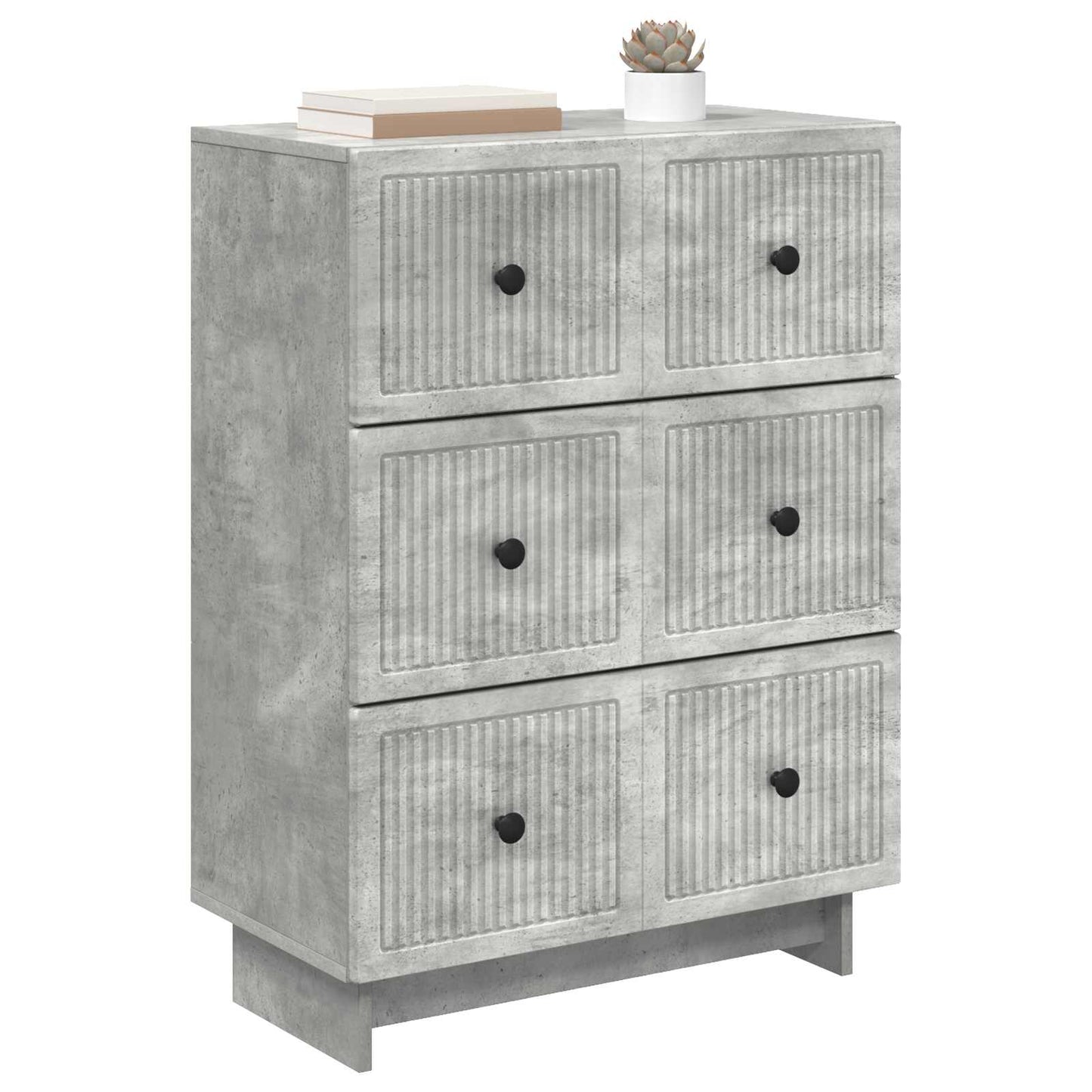 Skuffeskap Betonggrå 66 x 34,5 x 90 cm Konstruert tre