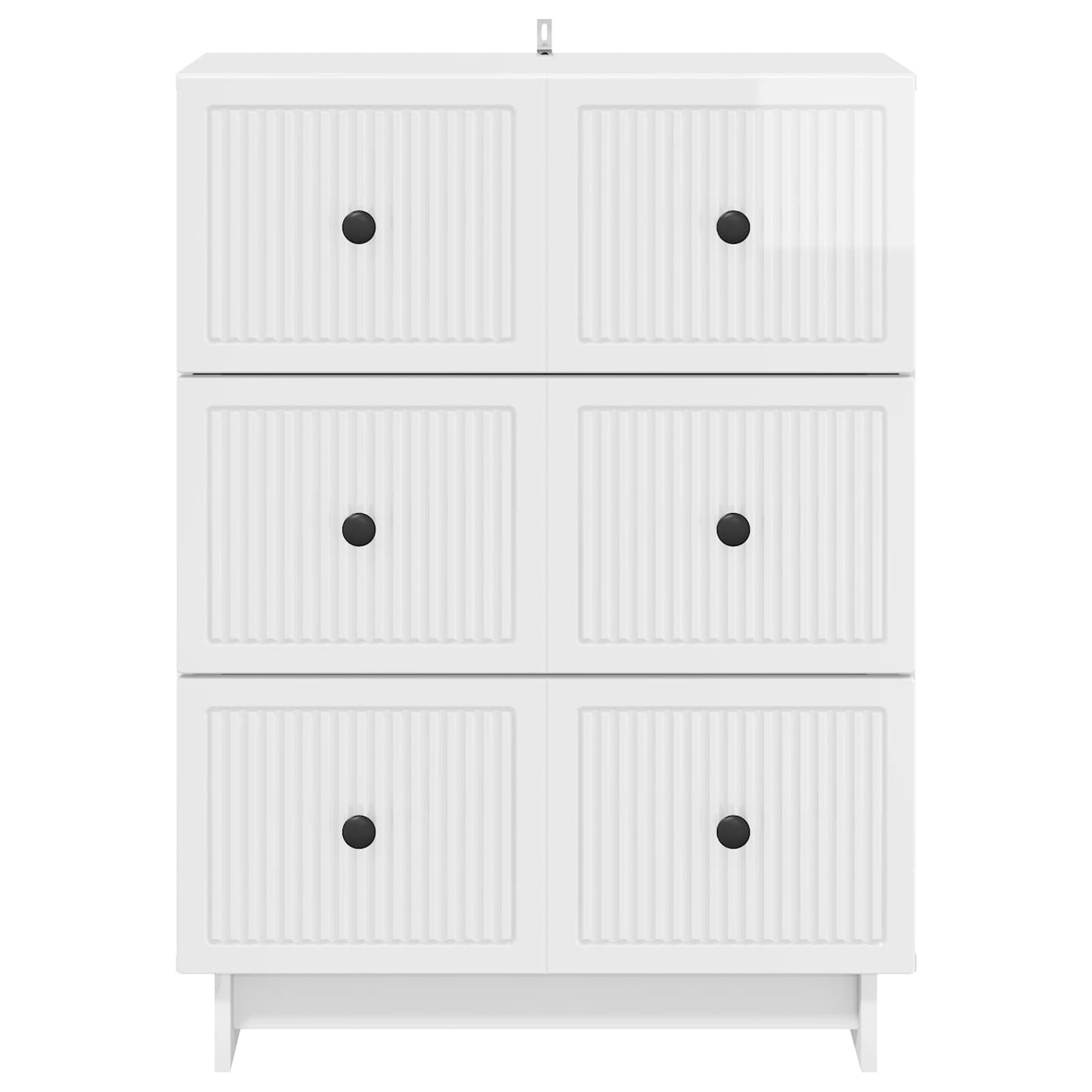 Skuffeskap Høgglans hvit 66 x 34,5 x 90 cm Konstruert tre