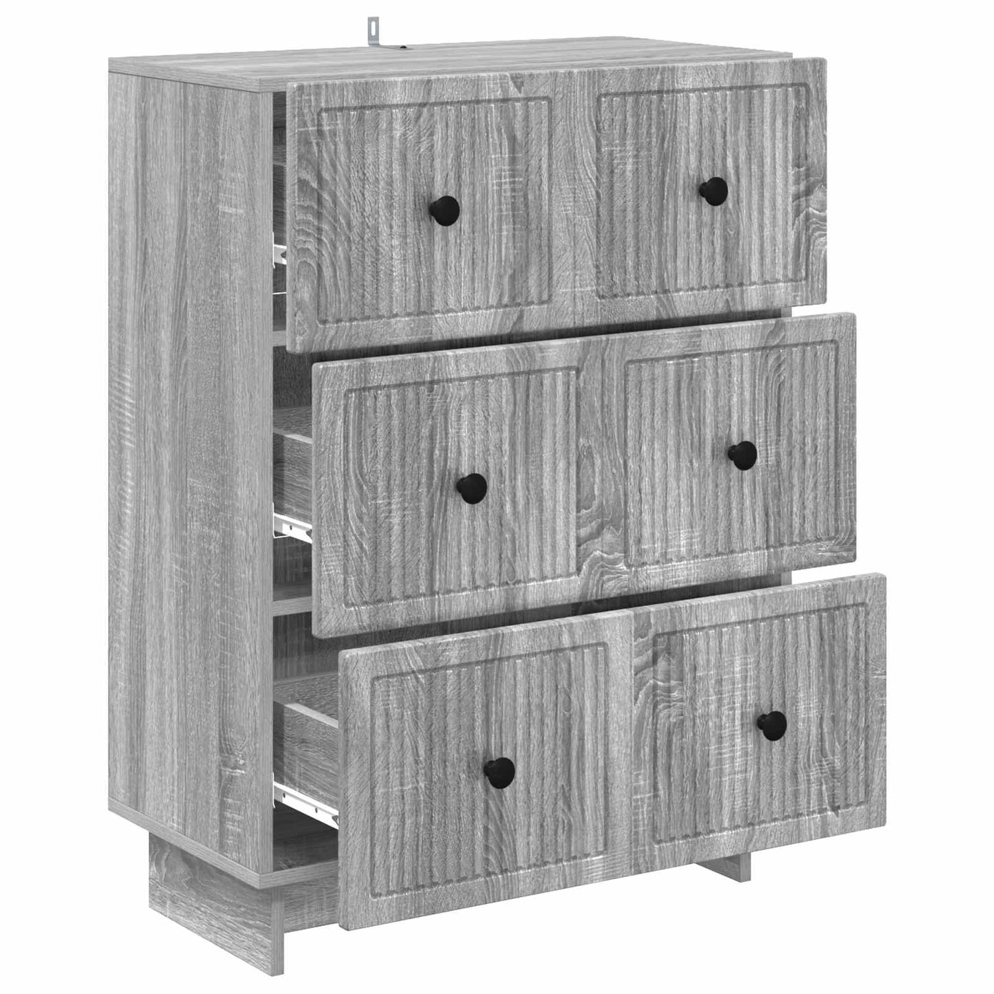 Skuffeskap Grå sonoma 66 x 34,5 x 90 cm Konstruert tre