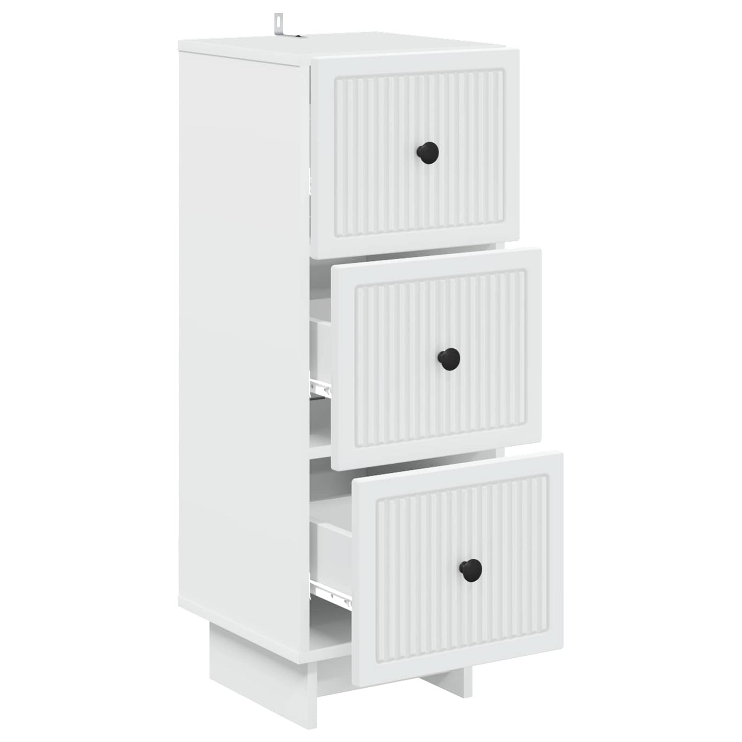 Skuffeskap Hvit 33 x 34,5 x 90 cm Konstruert tre