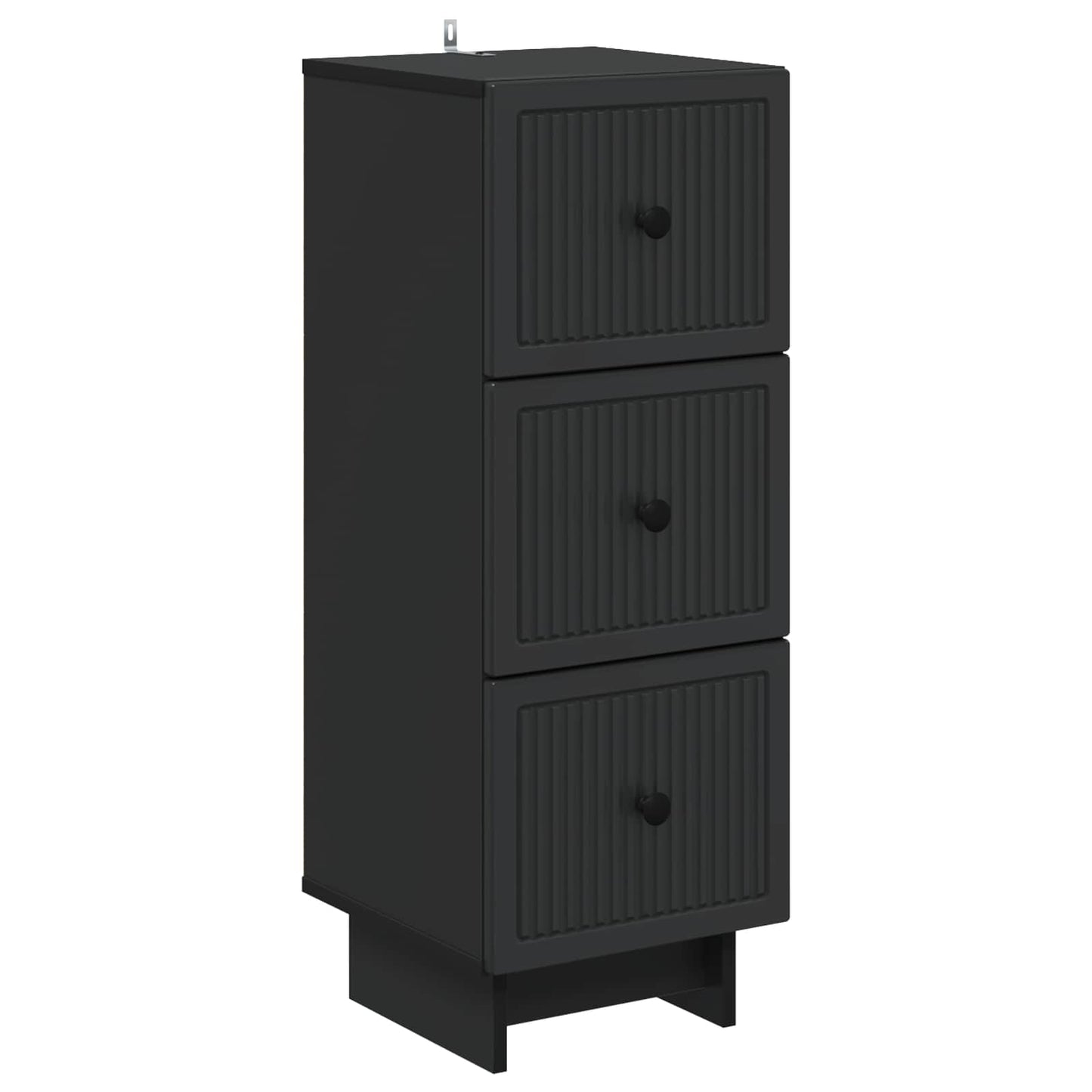 Skuffeskap Svart 33 x 34,5 x 90 cm Konstruert tre