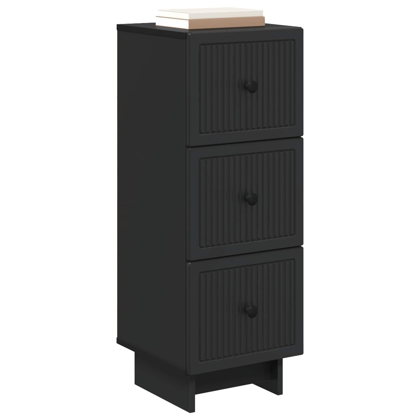 Skuffeskap Svart 33 x 34,5 x 90 cm Konstruert tre