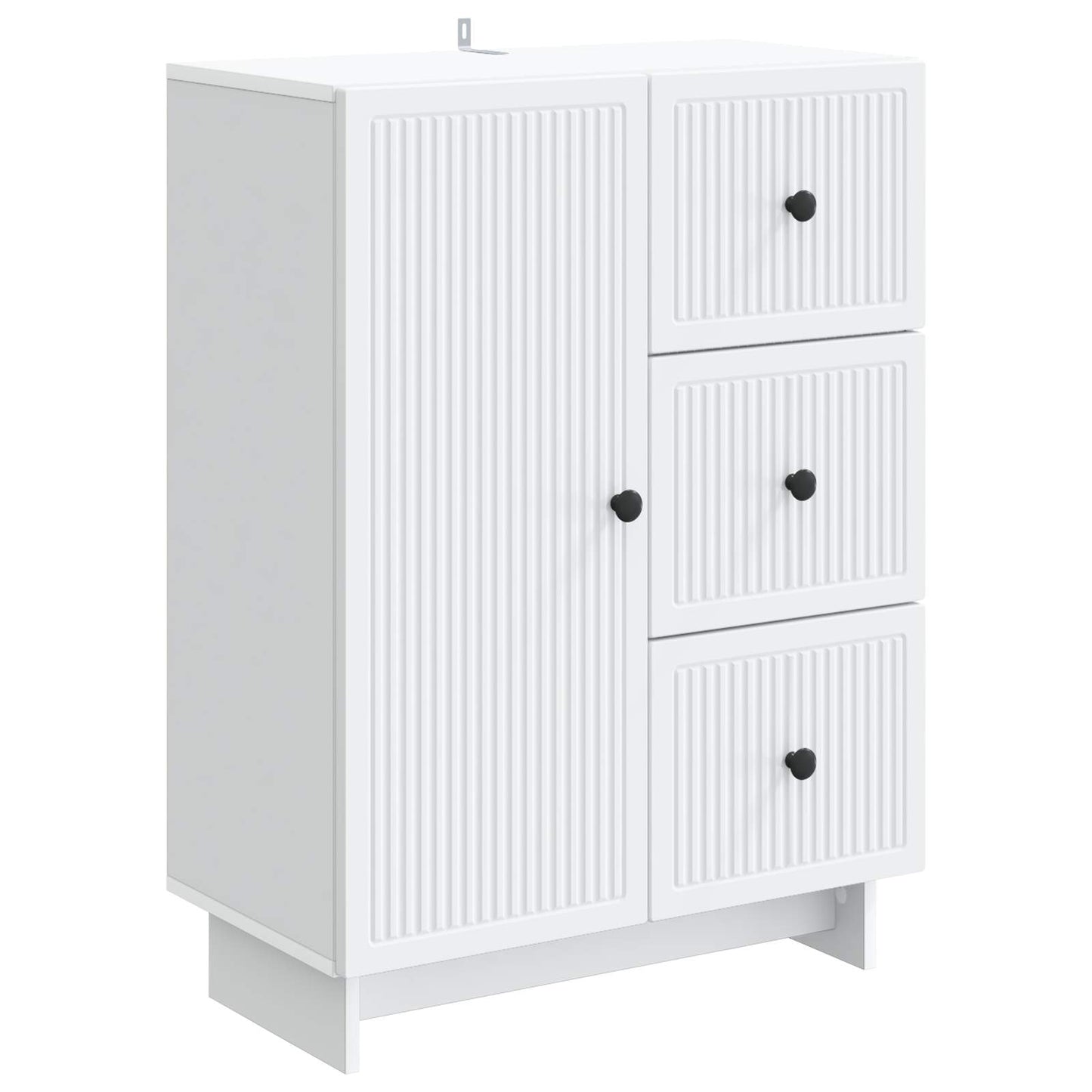 Serviesskap med skuff Hvit 66 x 34,5 x 90 cm Konstruert tre