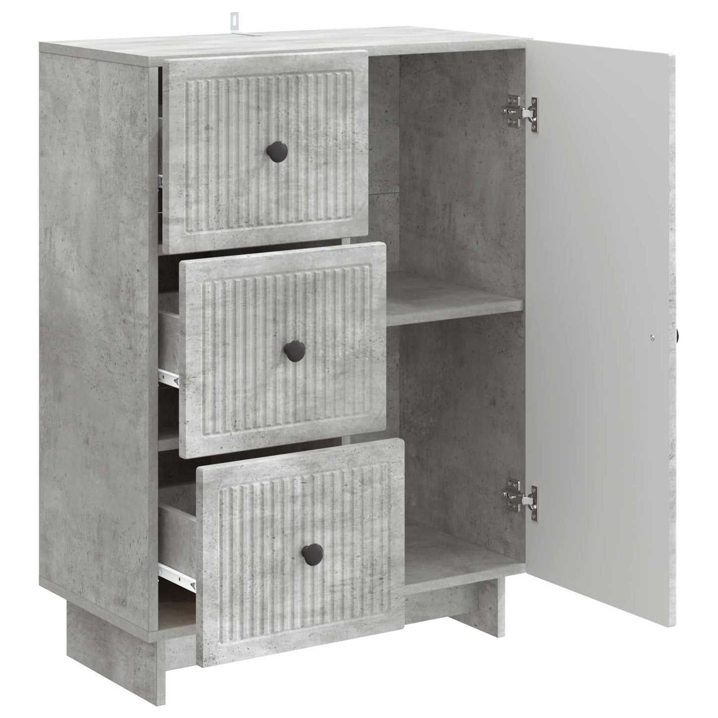 Serviesskap Betonggrå 66 x 34,5 x 90 cm Konstruert tre