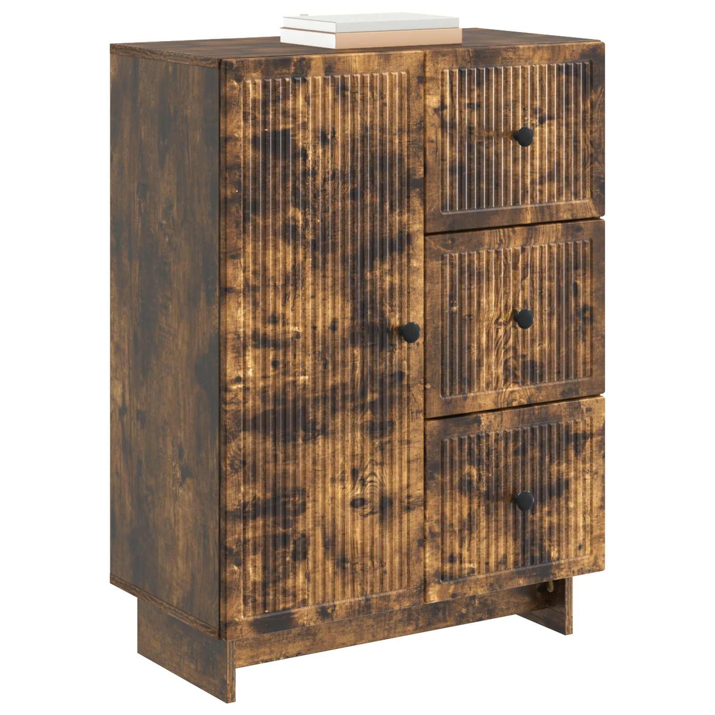 Serviesskap med skuff Røkt Eik 66 x 34,5 x 90 cm Konstruert tre