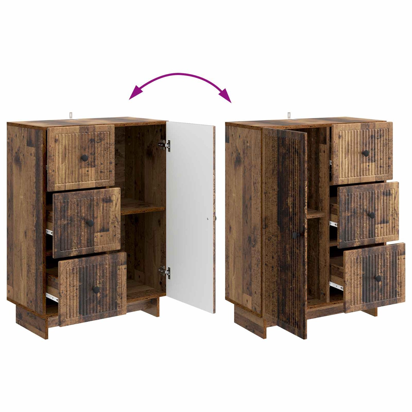Serviesskap Gammelt tre 66 x 34,5 x 90 cm Konstruert tre