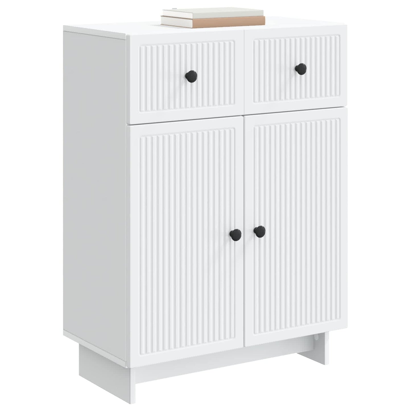 Serviesskap med skuff Hvit 66 x 34,5 x 90 cm Konstruert tre