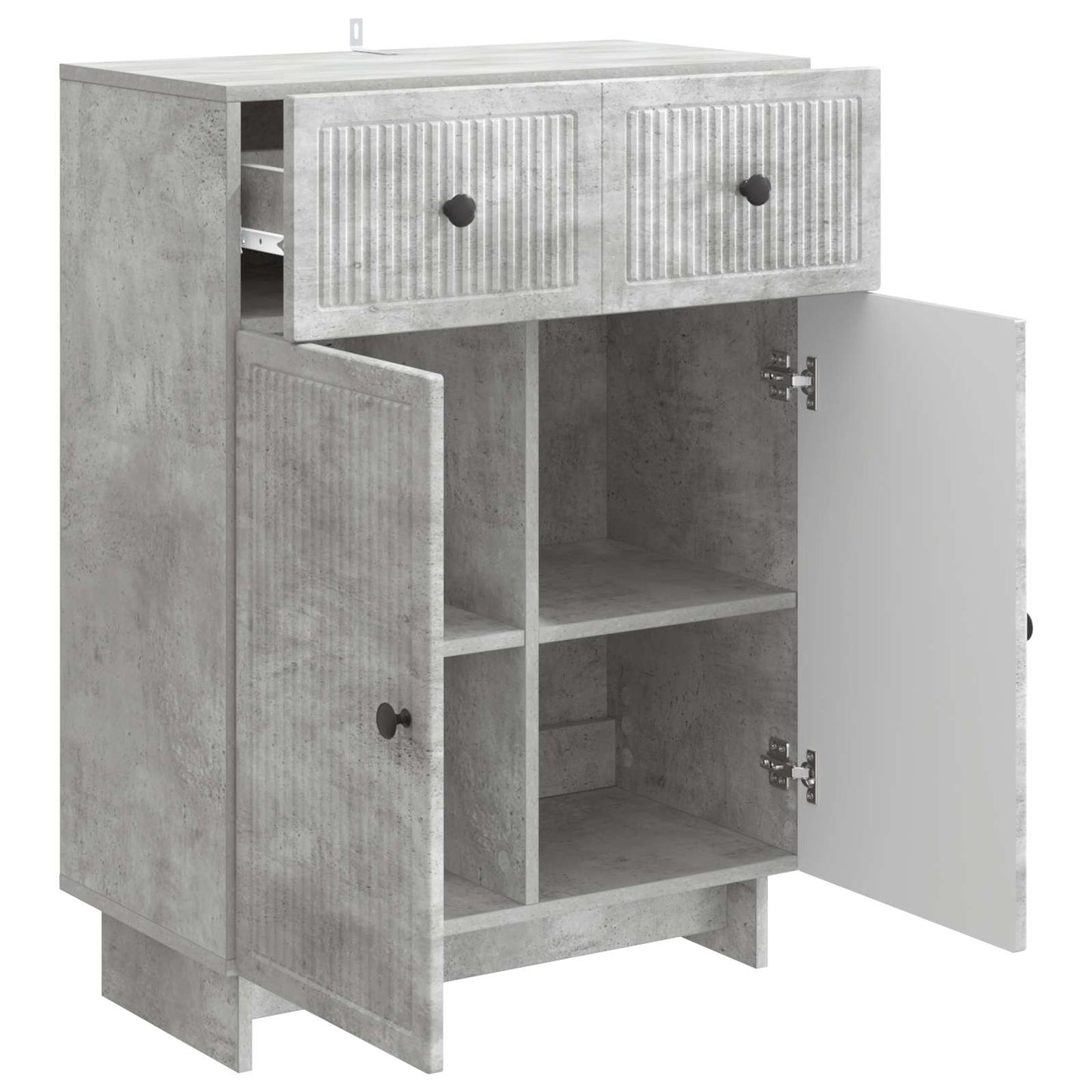 Serviesskap Betonggrå 66 x 34,5 x 90 cm Konstruert tre