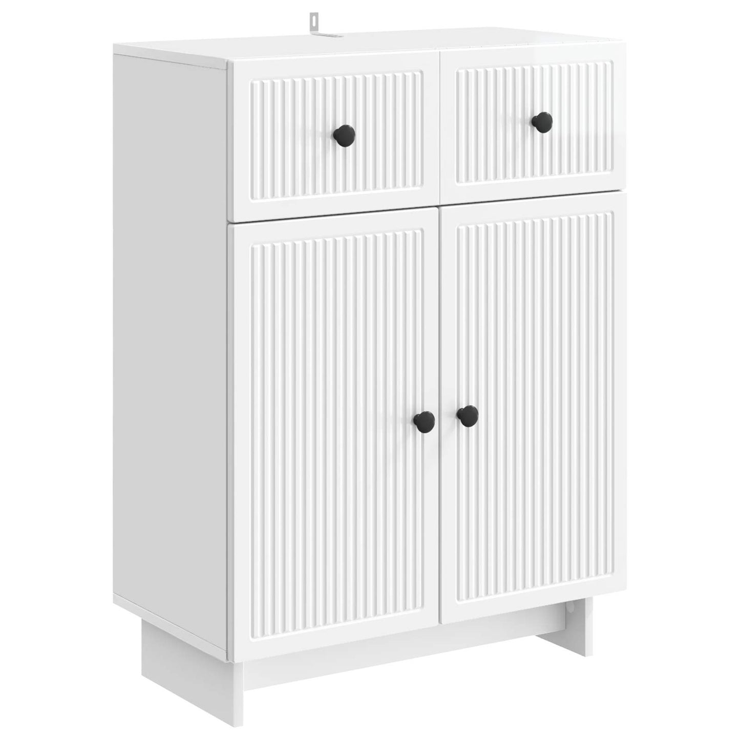 Serviesskap Høgglans hvit 66 x 34,5 x 90 cm Konstruert tre