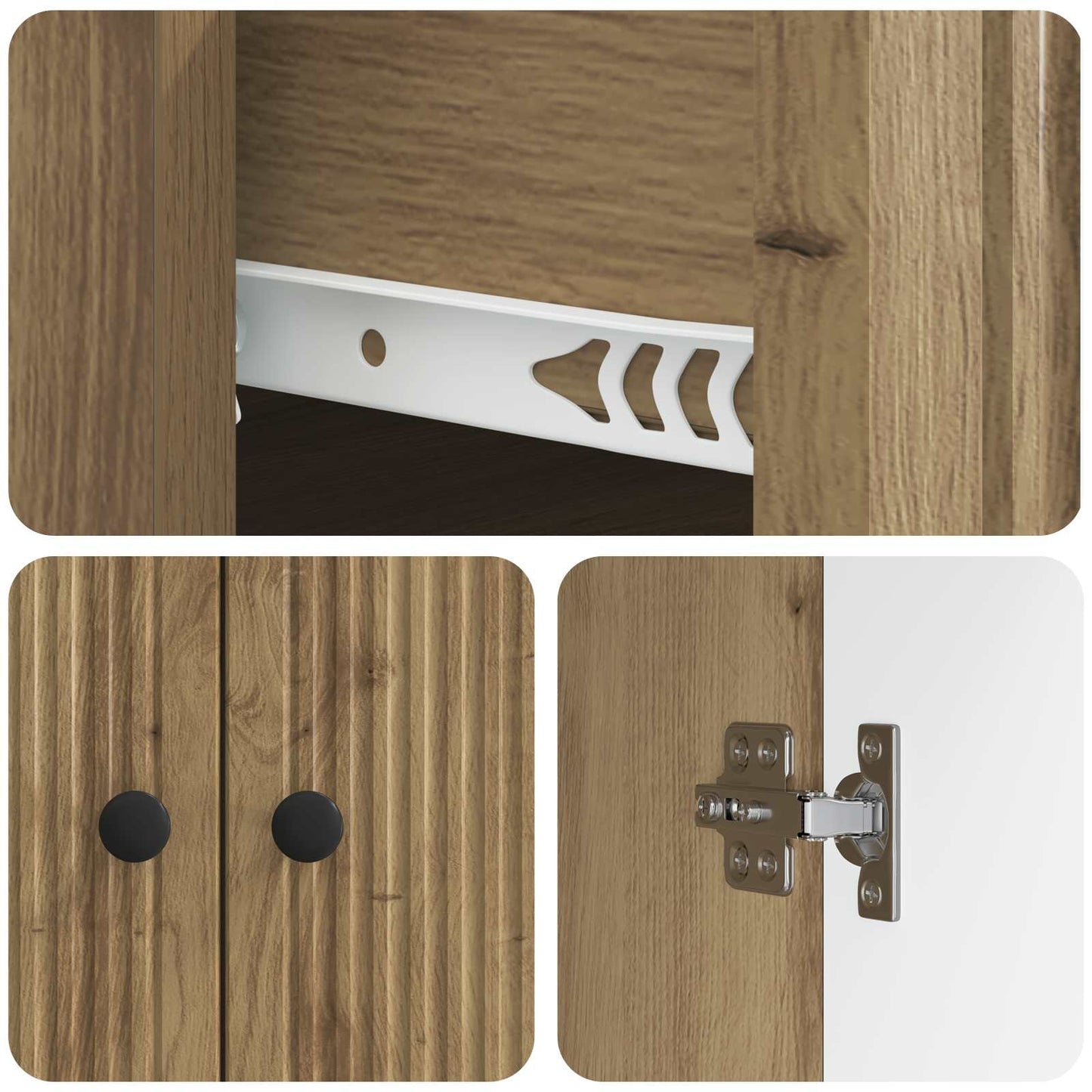 Serviesskap Artisan eik 66 x 34,5 x 90 cm Konstruert tre
