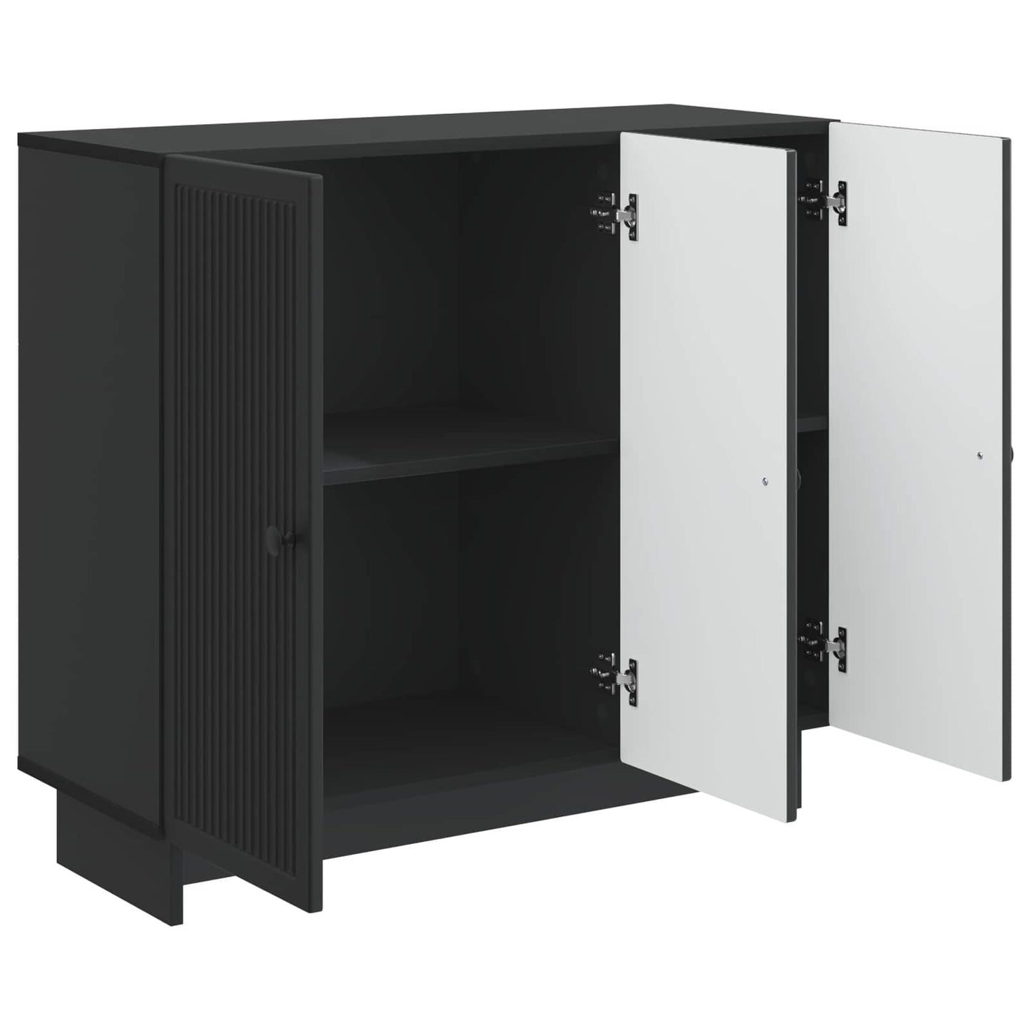 Serviesskap Svart 89 x 34,5 x 80 cm Konstruert tre