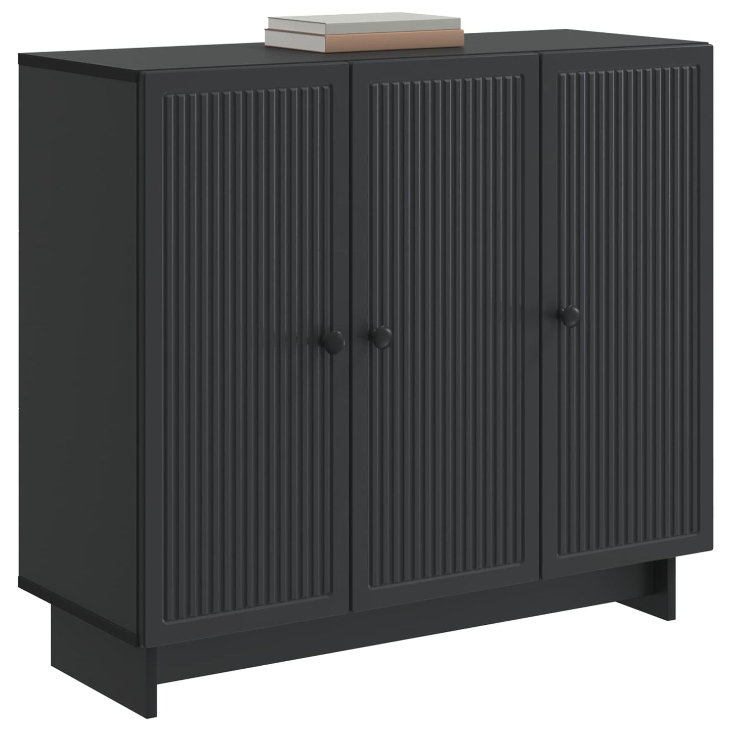 Serviesskap Svart 89 x 34,5 x 80 cm Konstruert tre