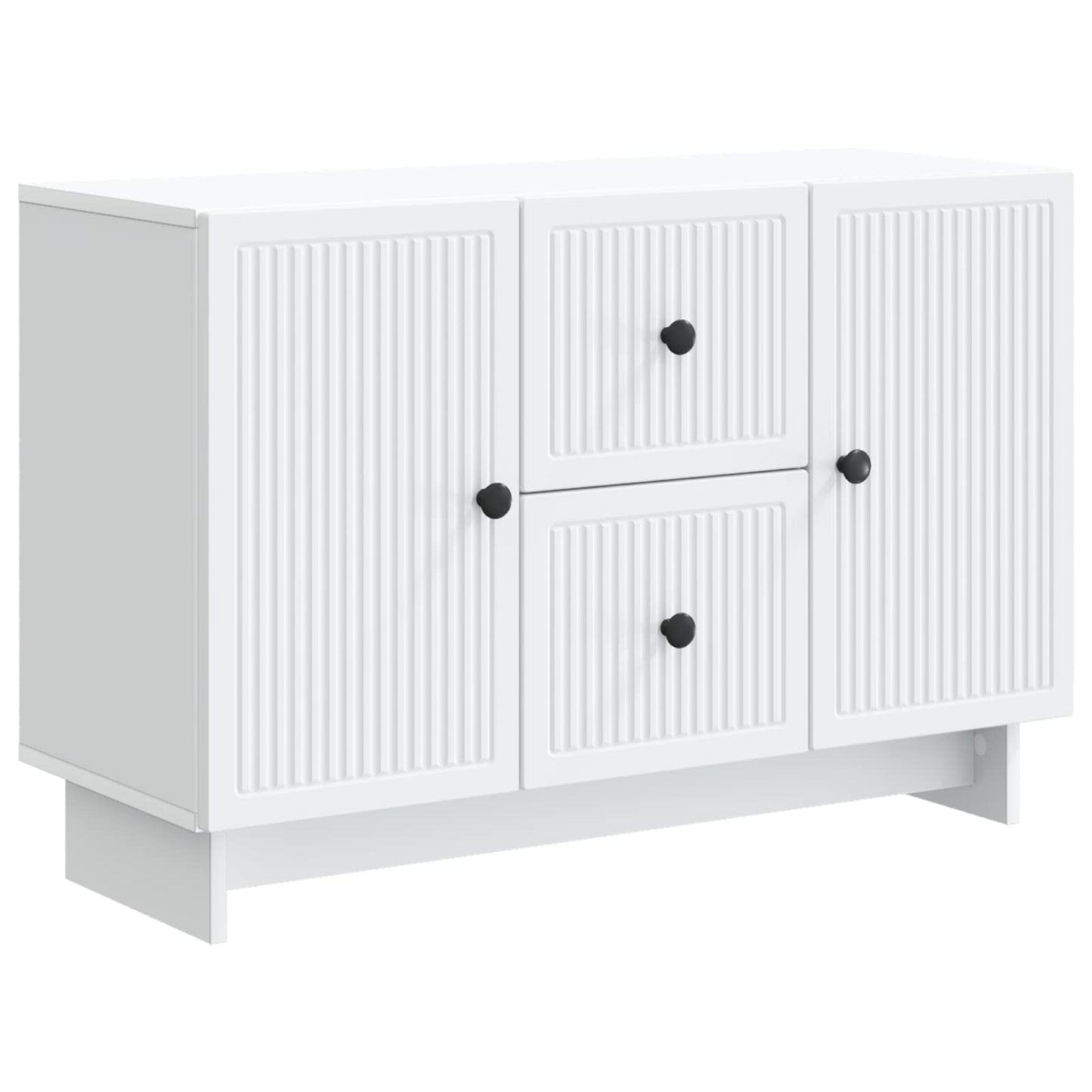 Serviesskap med skuff Hvit 89 x 34,5 x 60 cm Konstruert tre