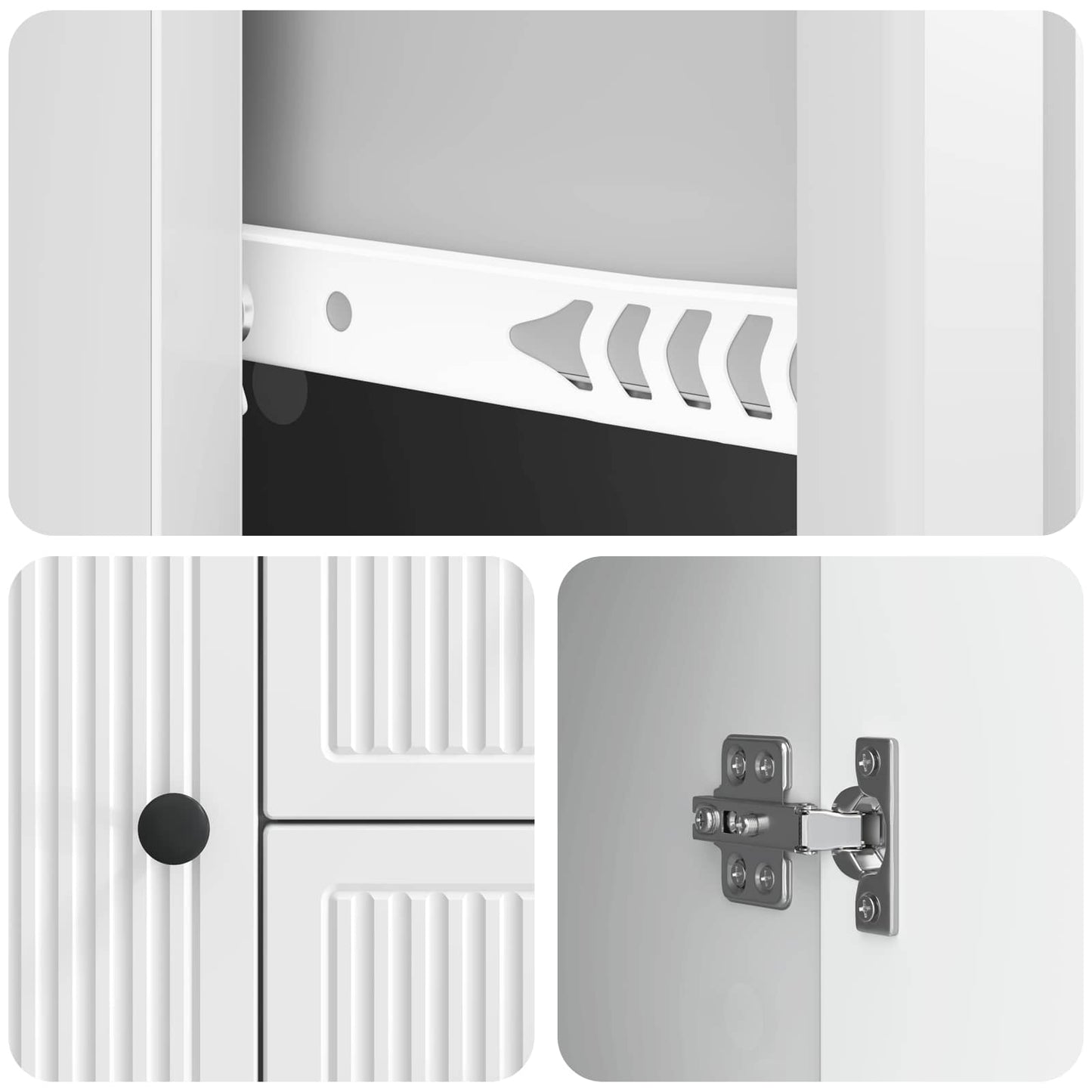 Serviesskap Høgglans hvit 89 x 34,5 x 60 cm Konstruert tre