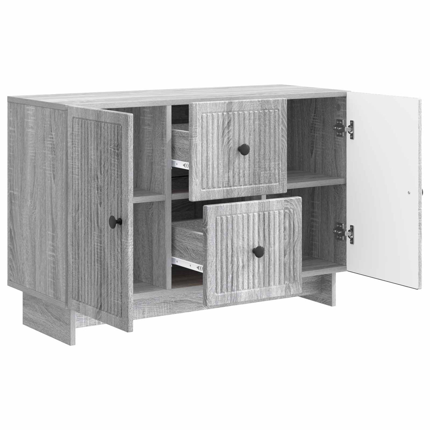 Serviesskap Grå sonoma 89 x 34,5 x 60 cm Konstruert tre