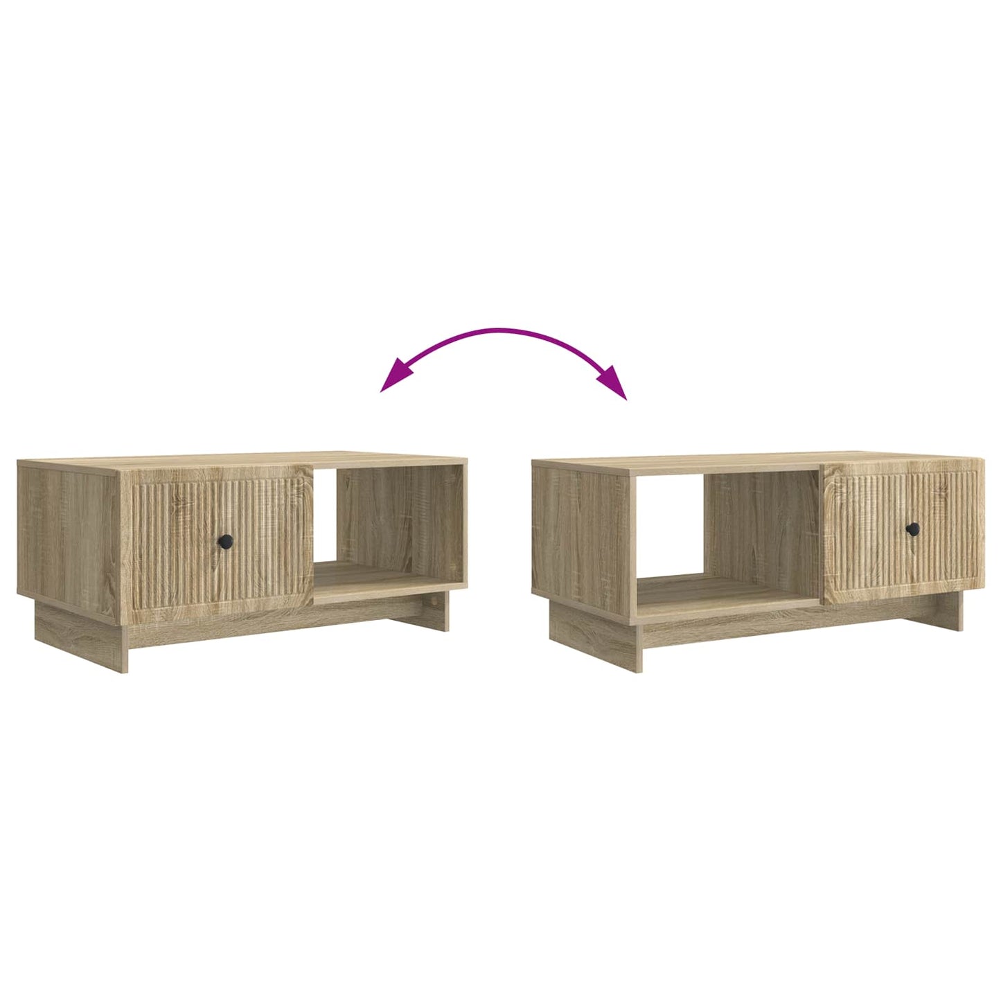 Kaffebord Sonoma eik 90 x 50 x 40 cm Konstruert tre