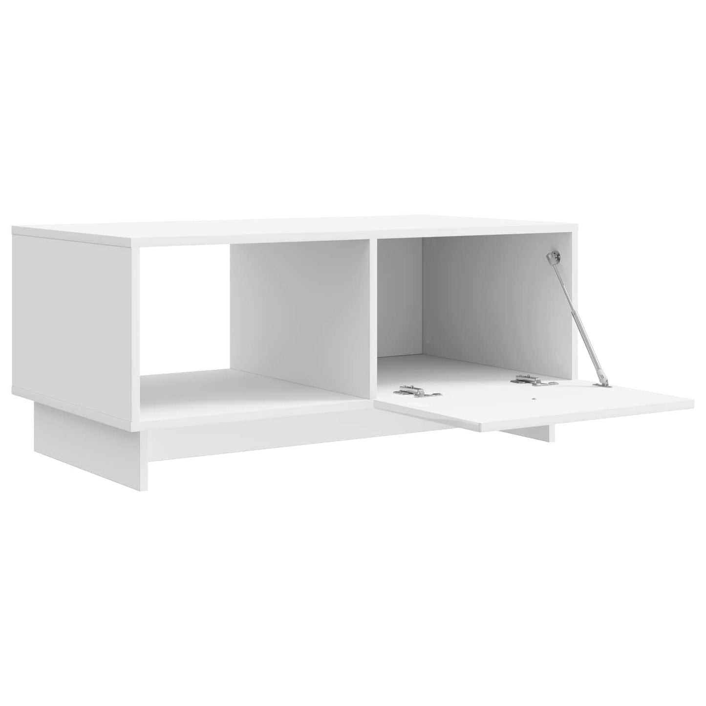 Kaffebord Høgglans hvit 90 x 50 x 40 cm Konstruert tre