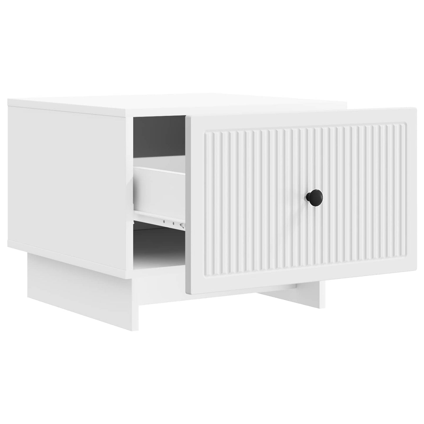 Kaffebord med skuff Hvit 49 x 50 x 40 cm Konstruert tre