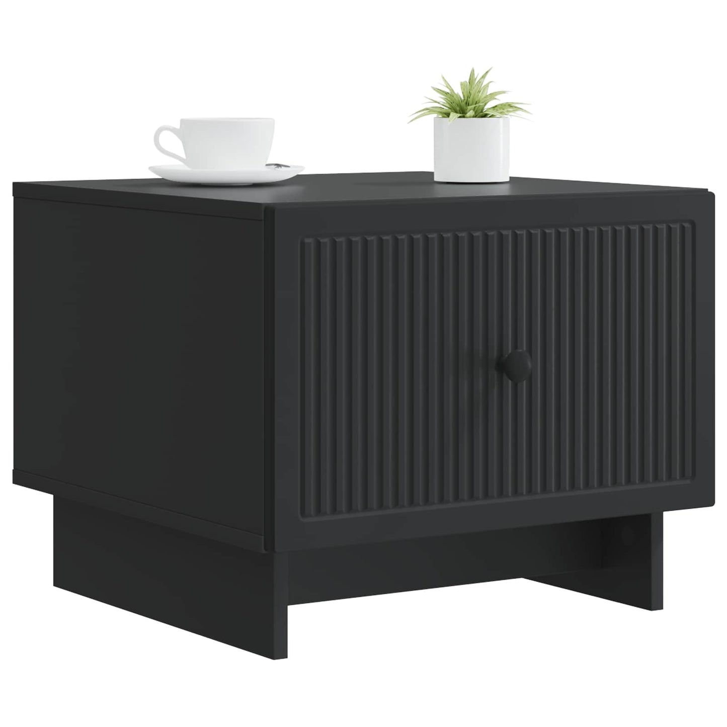Kaffebord med skuff Svart 49 x 50 x 40 cm Konstruert tre