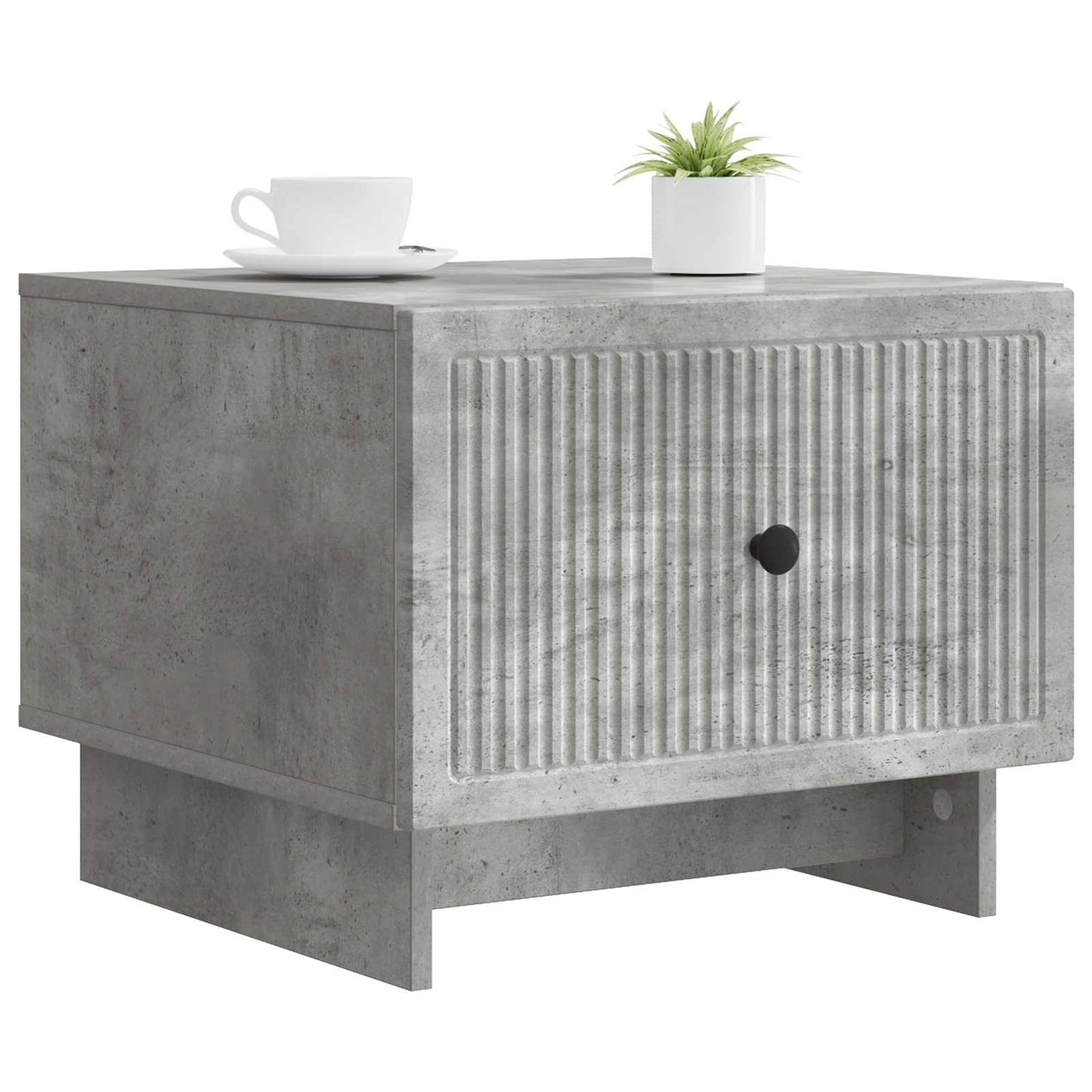 Kaffebord med skuff Betonggrå 49 x 50 x 40 cm Konstruert tre