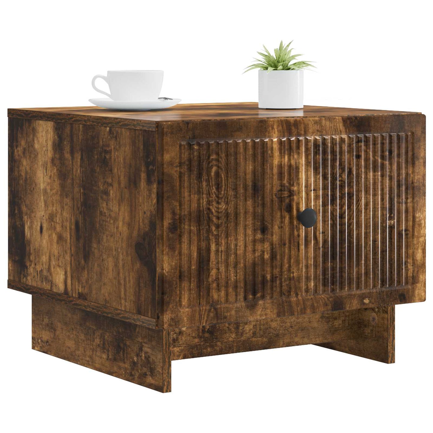 Kaffebord med skuff Røkt Eik 49 x 50 x 40 cm Konstruert tre