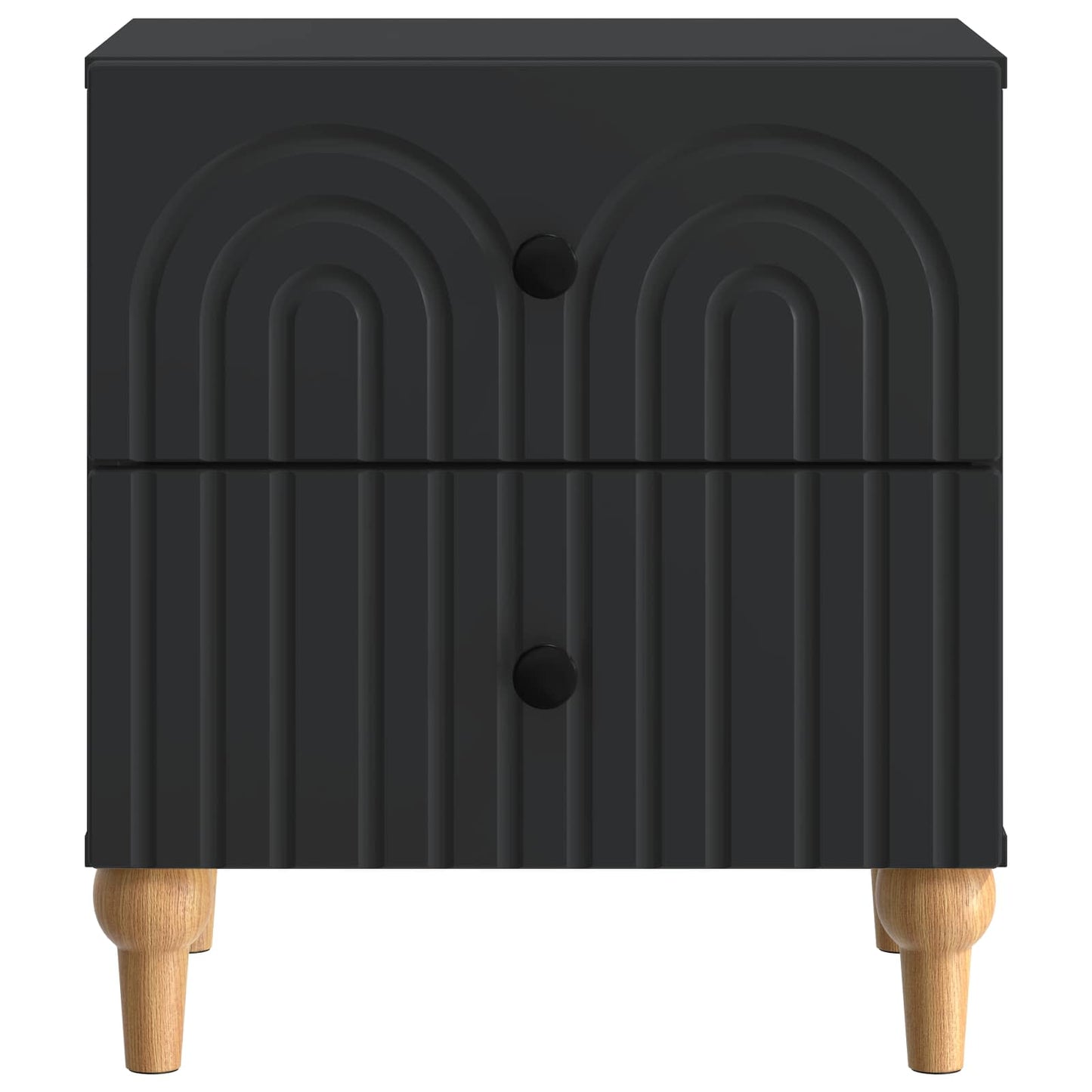 Nattbordskap med skuff Svart 43 x 34,5 x 48 cm Konstruert tre