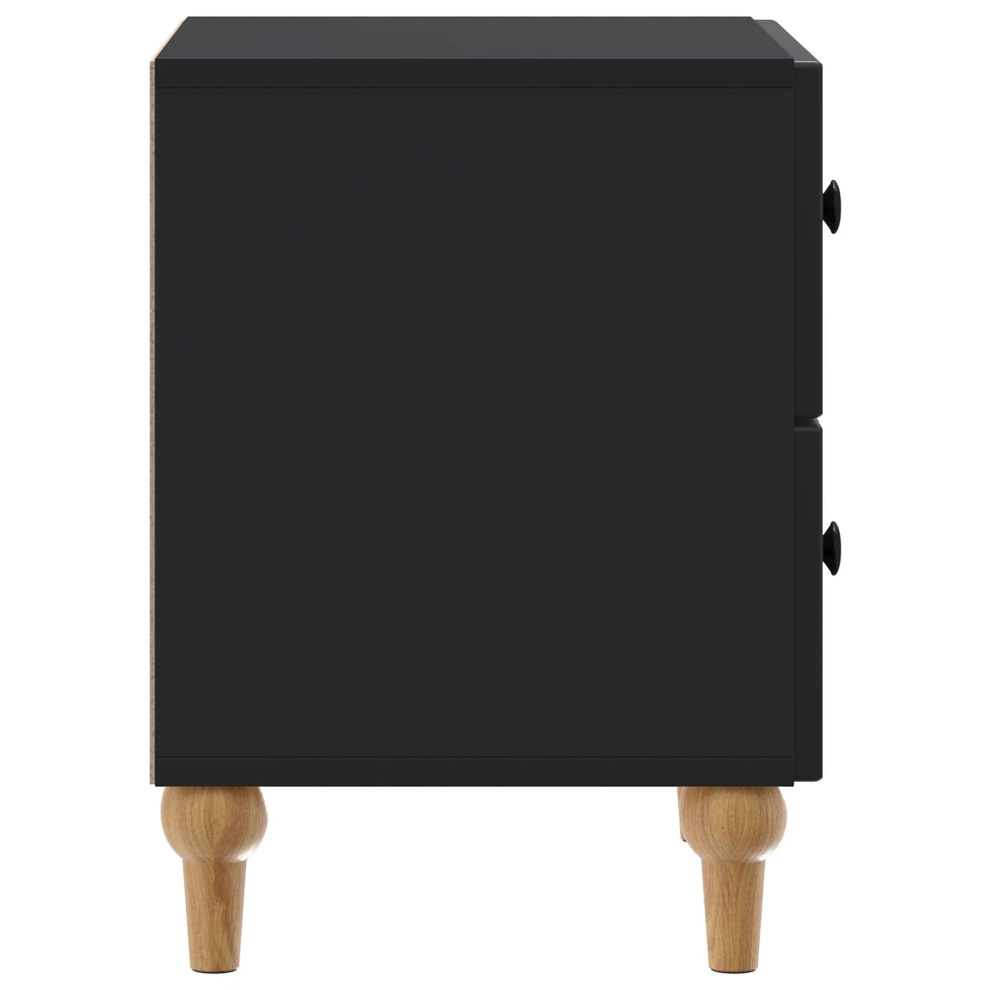 Nattbordskap med skuff Svart 43 x 34,5 x 48 cm Konstruert tre