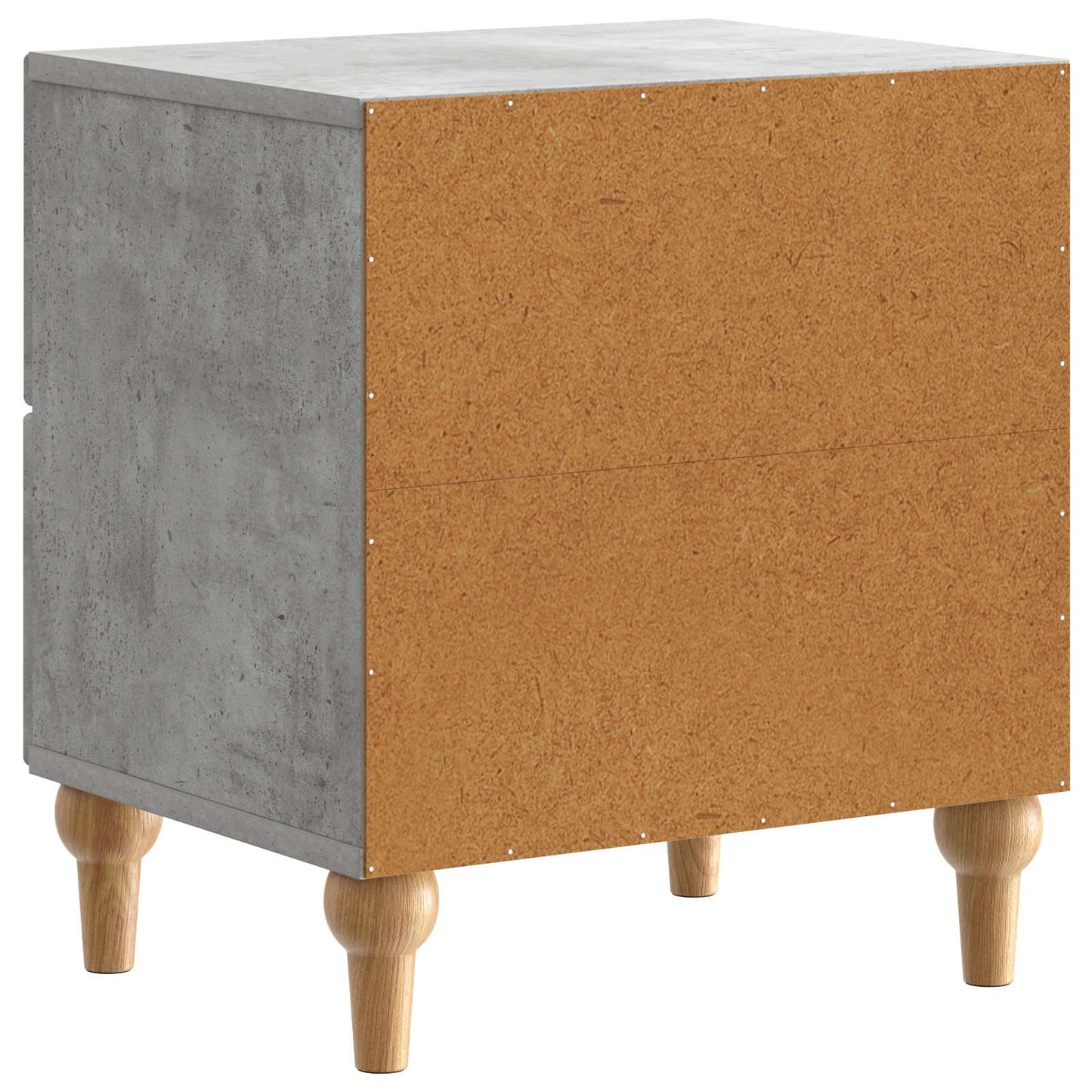 Nattbordskap 2 pcs Betonggrå 43 x 34,5 x 48 cm Konstruert tre