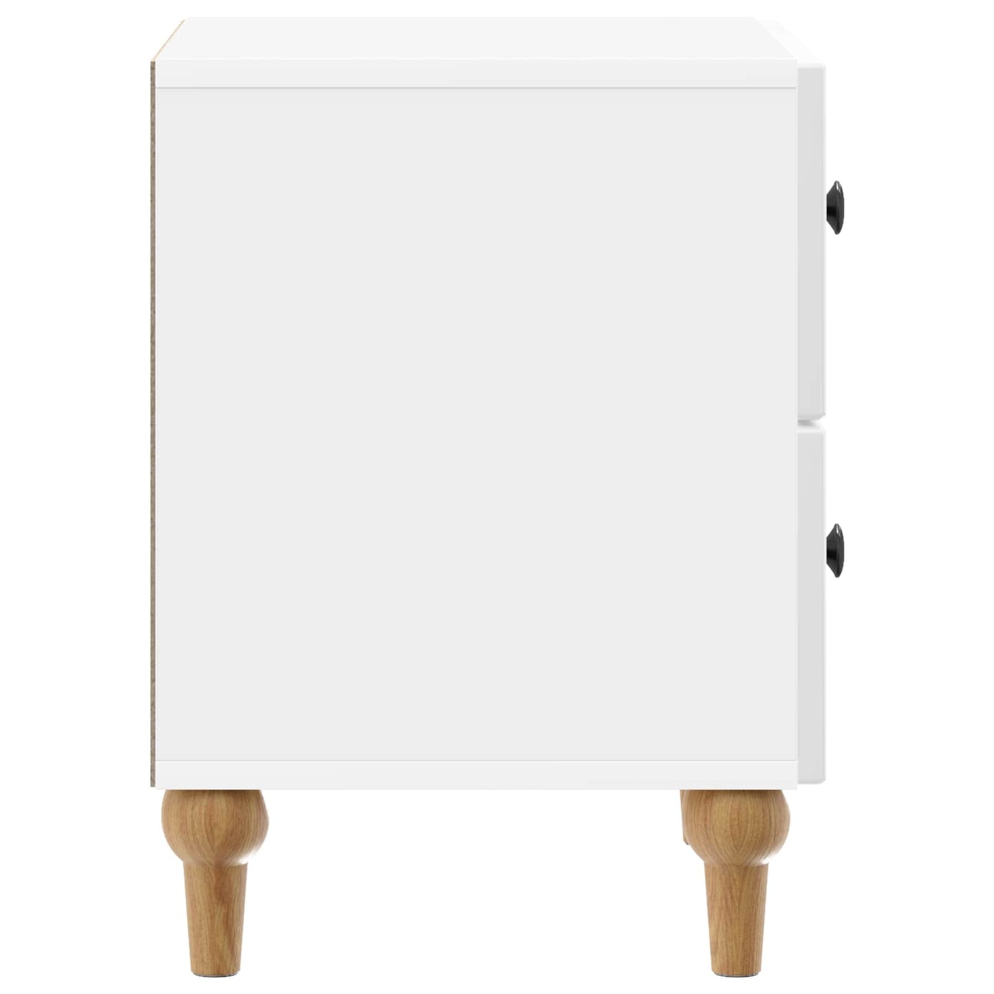 Nattbordskap Høgglans hvit 43 x 34,5 x 48 cm Konstruert tre