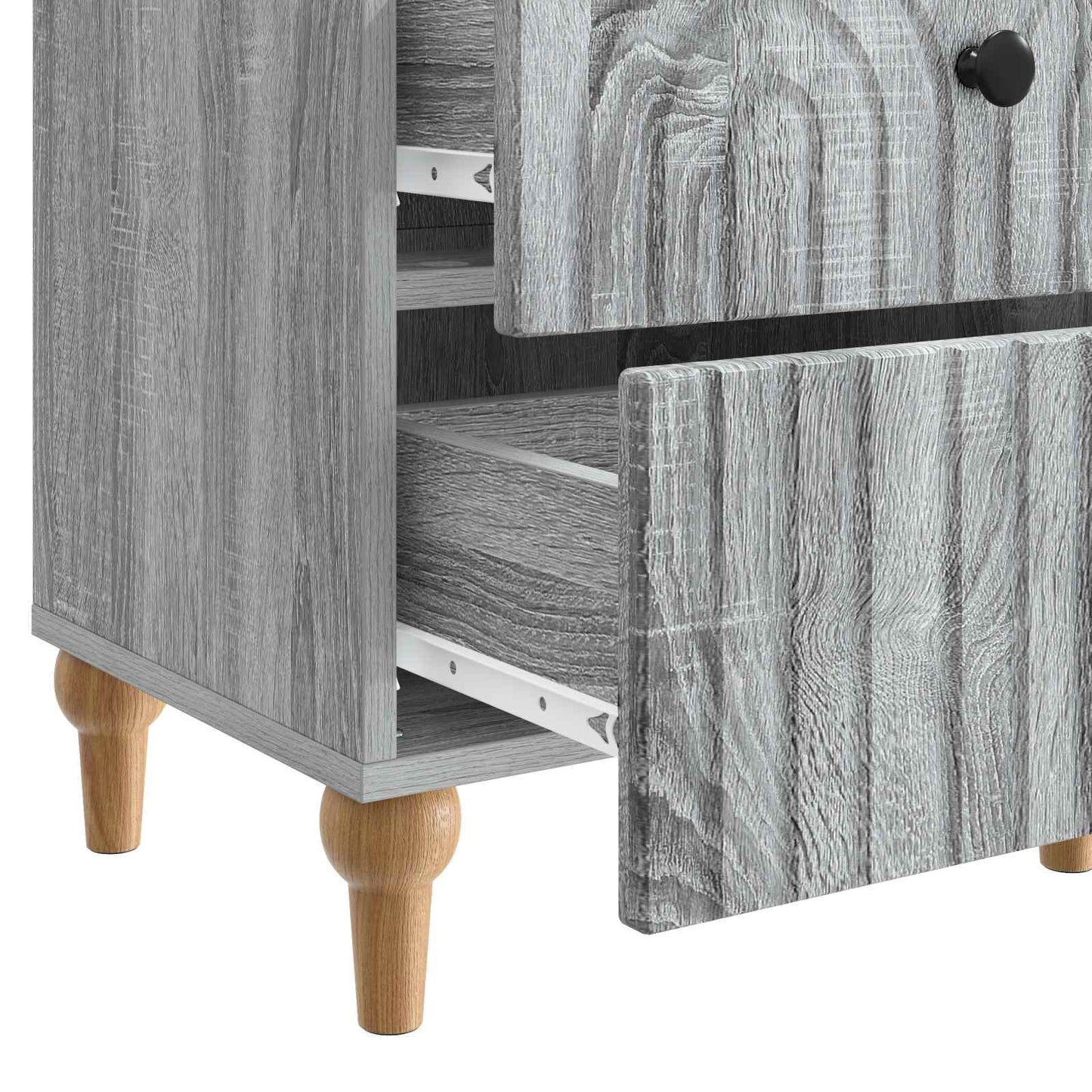 Nattbordskap 2 pcs Grå sonoma 43 x 34,5 x 48 cm Konstruert tre
