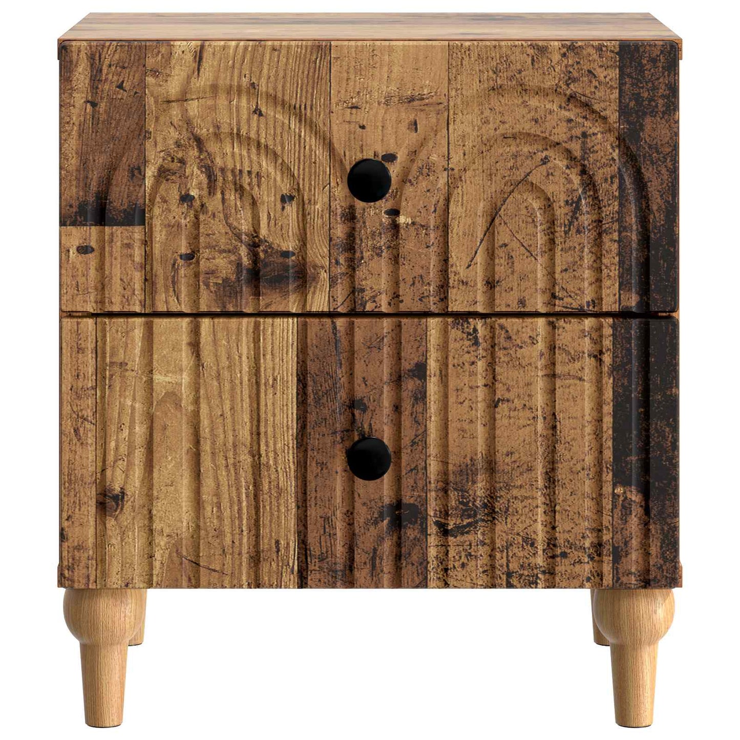 Nattbordskap 2 pcs Gammelt tre 43 x 34,5 x 48 cm Konstruert tre