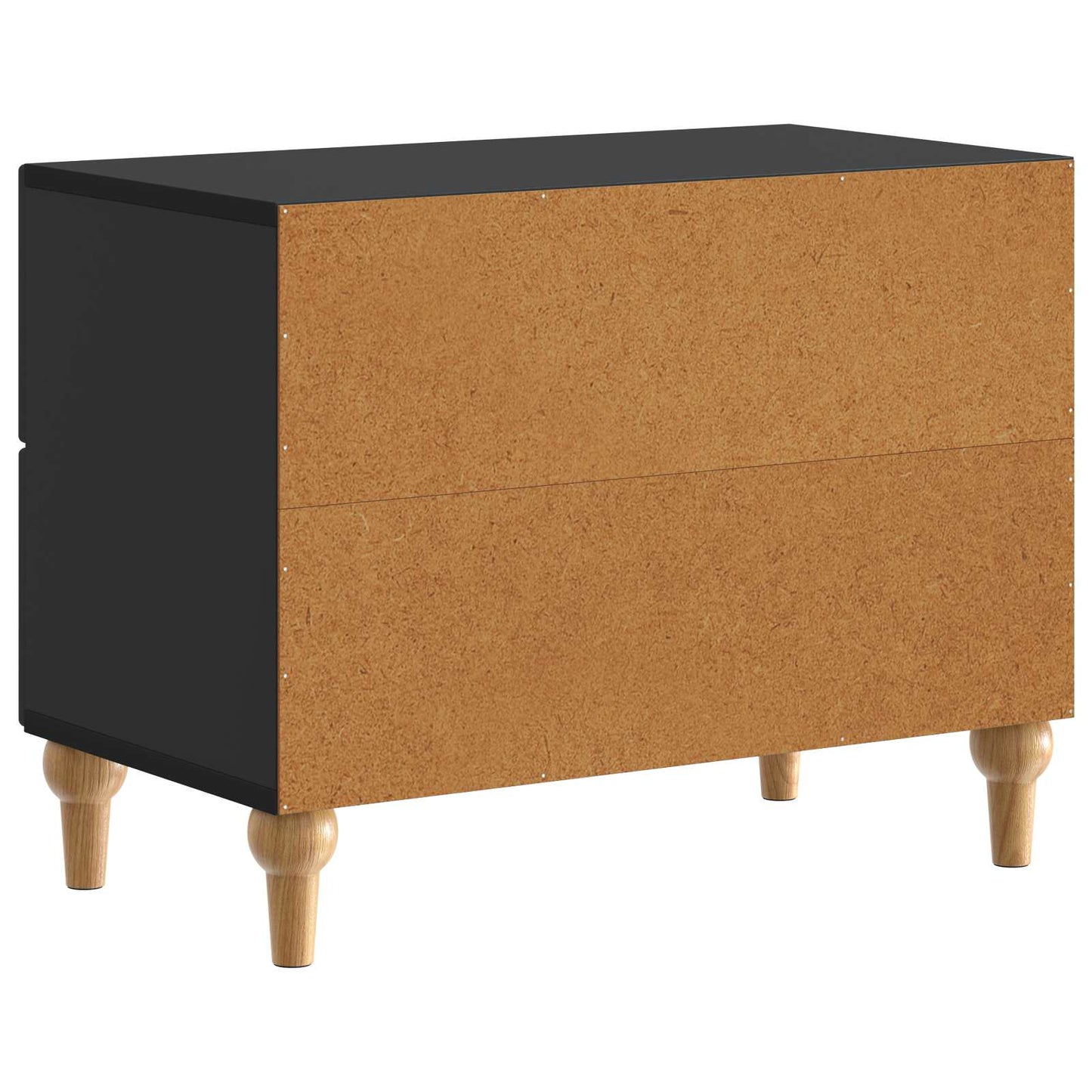 Nattbordskap med skuff Svart 62 x 34,5 x 48 cm Konstruert tre