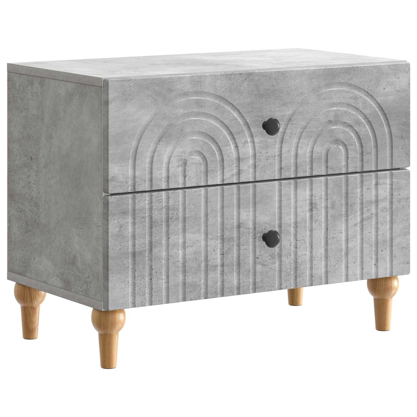 Nattbordskap Betonggrå 62 x 34,5 x 48 cm Konstruert tre