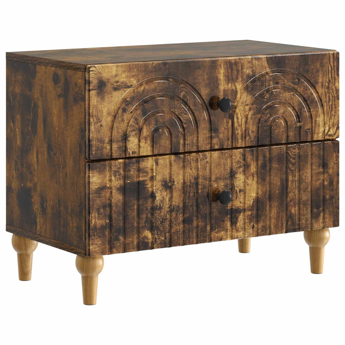 Nattbordskap Røkt Eik 62 x 34,5 x 48 cm Konstruert tre