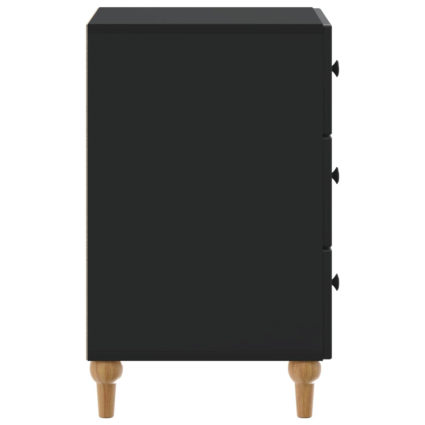 Nattbordskap med skuff Svart 43x 41 x 66,5 cm Konstruert tre